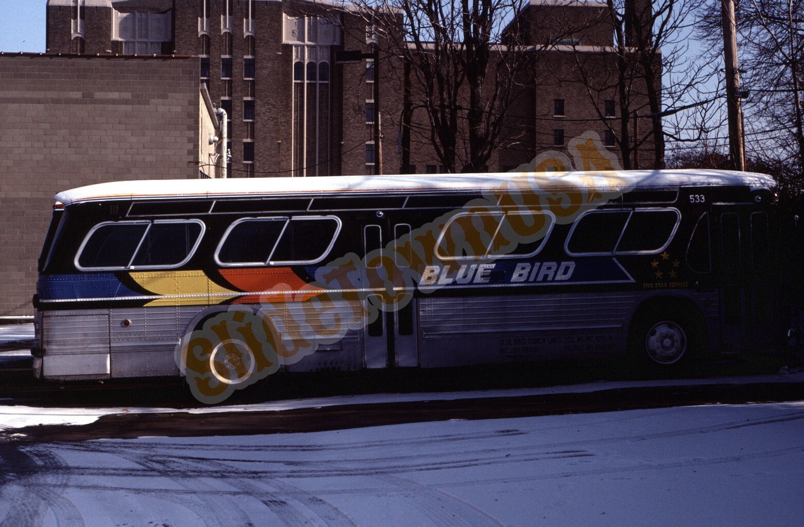 Vtg 1989 Bus Slide 533 Blue Bird Bus Y1R033