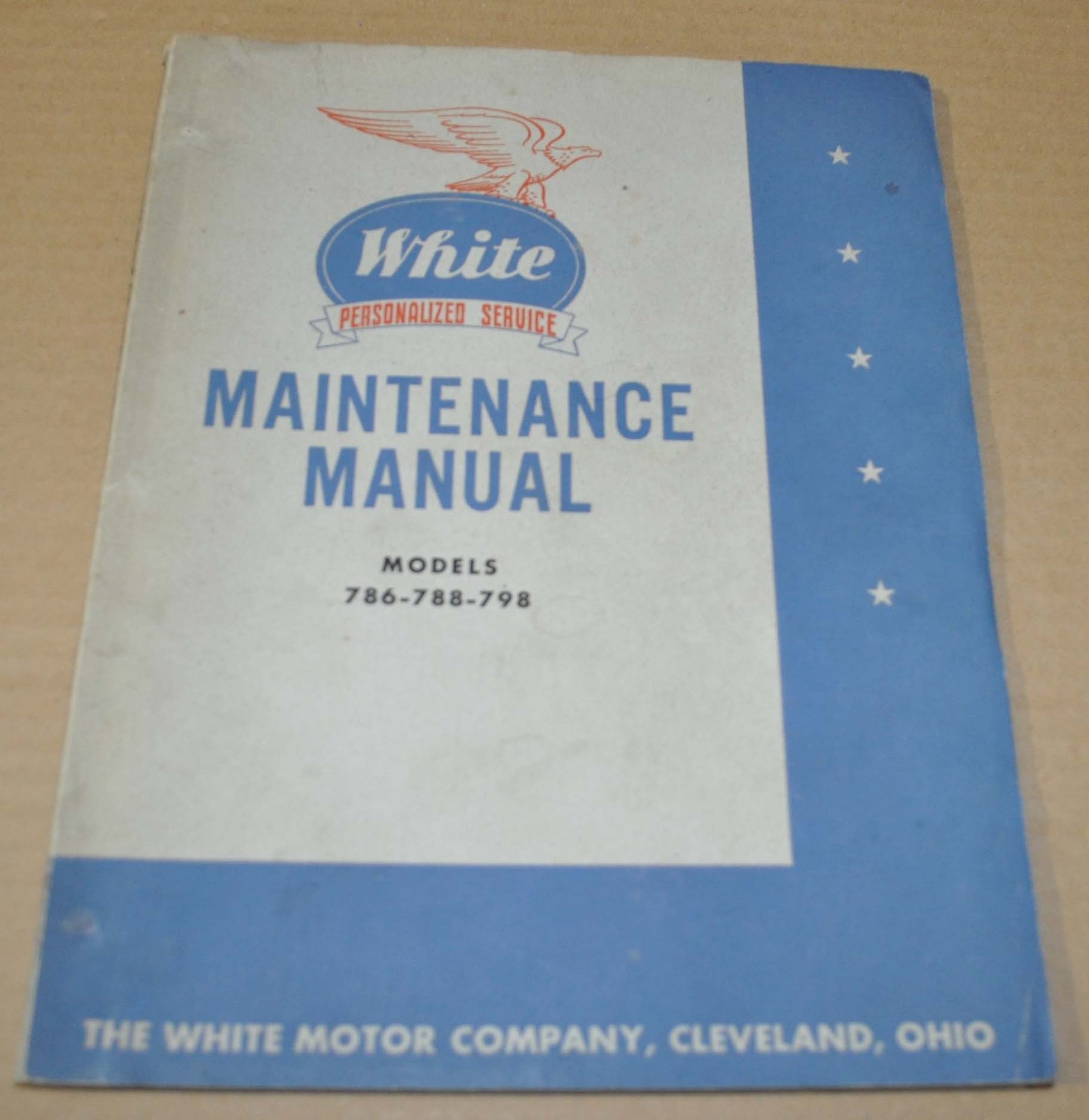 1945 White Bus Models 786 788 798 Maintenance Manual Brochure Book