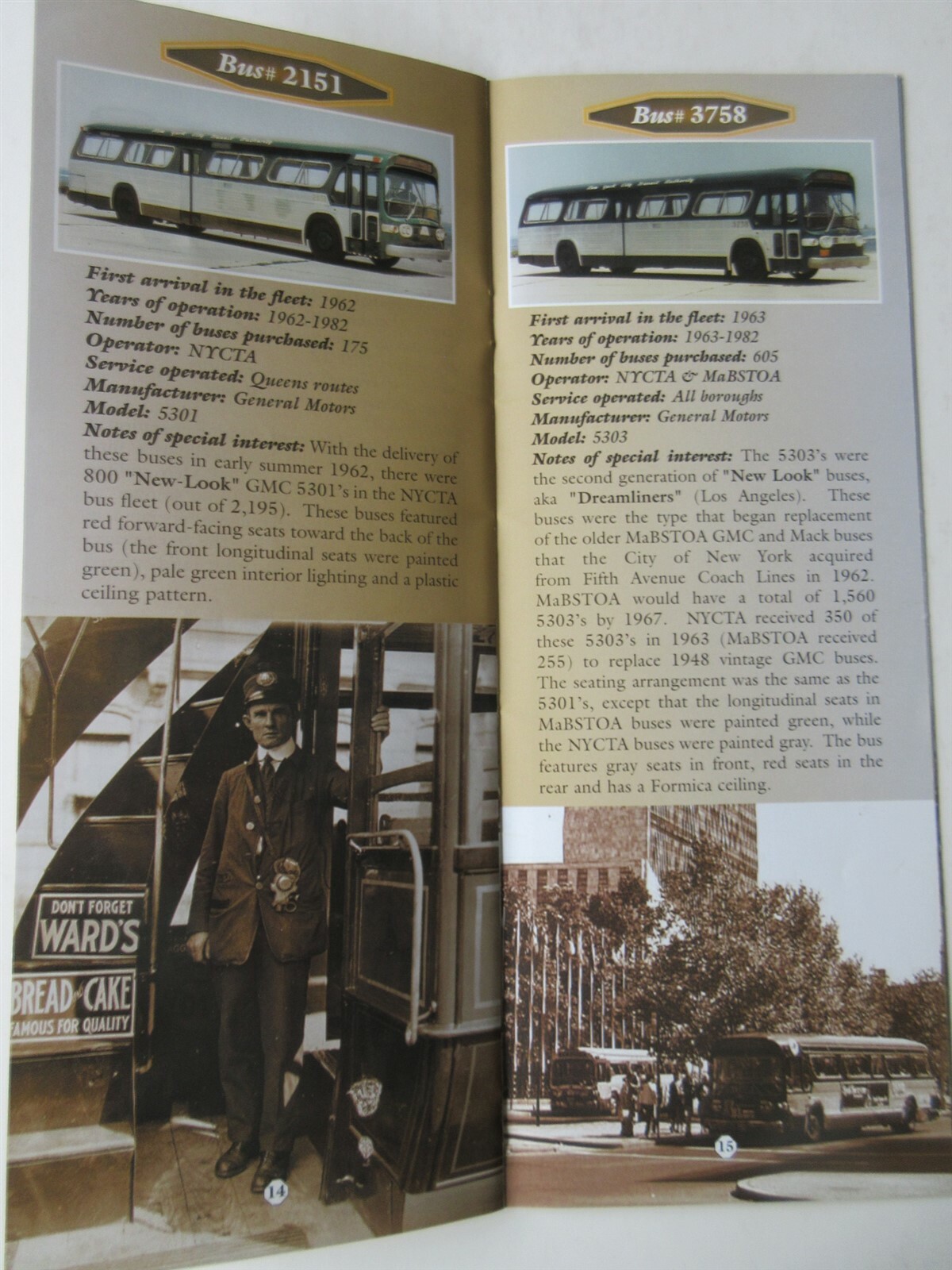 New York City Transit The “Vintage” Bus Fleet booklet