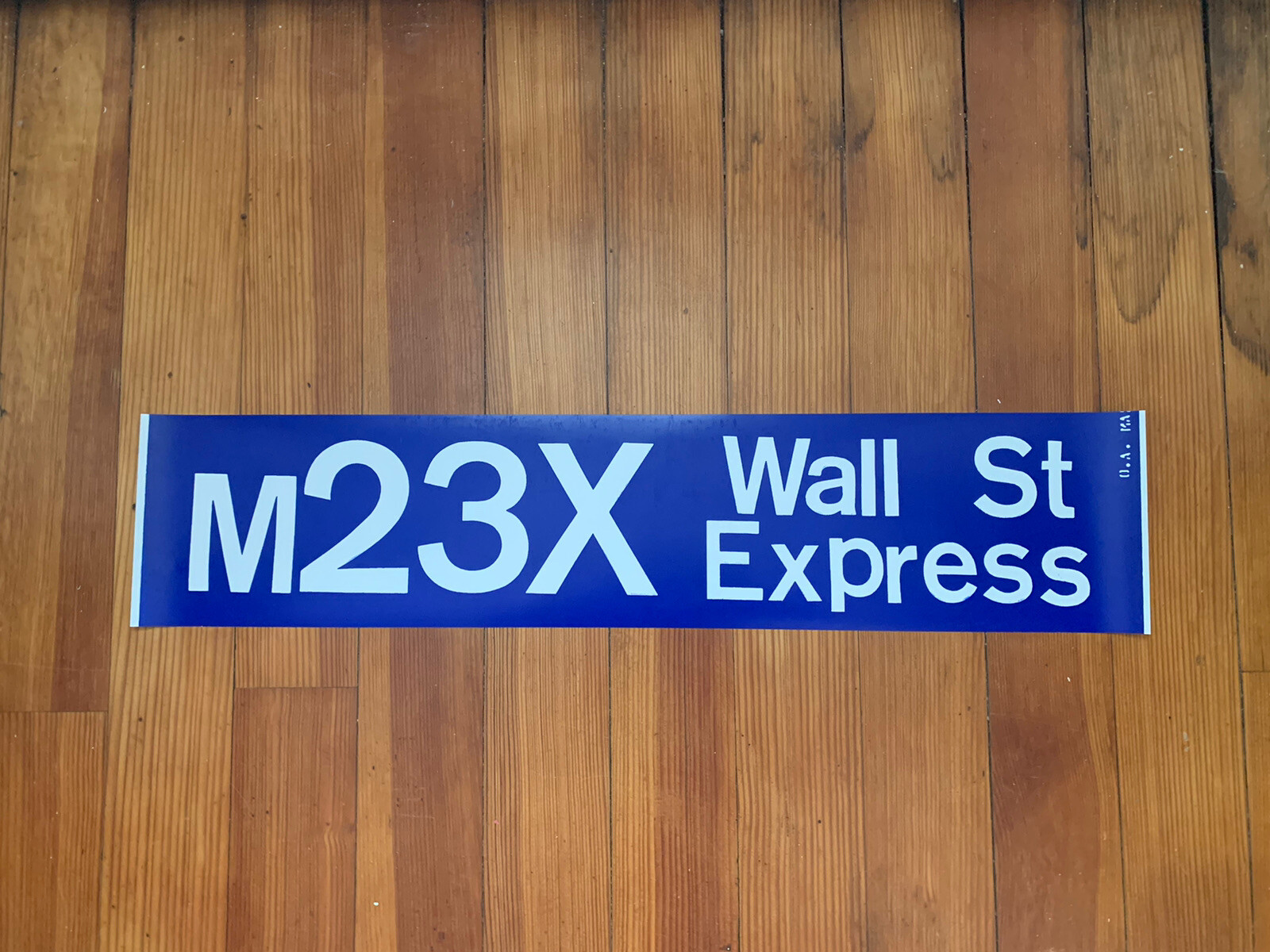 NY NYC BUS ROLL SIGN 1974 GM M23X WALL STREET EXPRESS FINANCIAL DISTRICT STOCKS