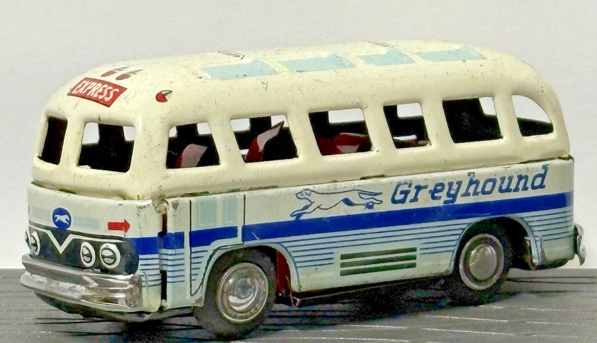 1950’s Vintage Greyhound Bus Tin Friction Japan SSS