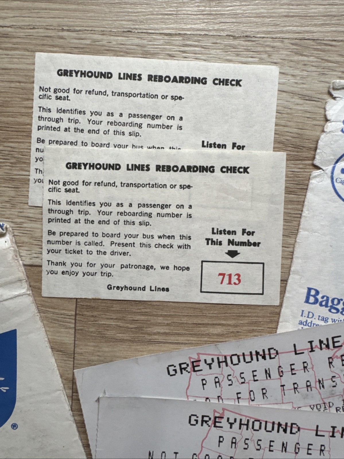 Greyhound Bus Lines Inc Ticket Receipt Reboarding Checks Itinerary ID Checks 89
