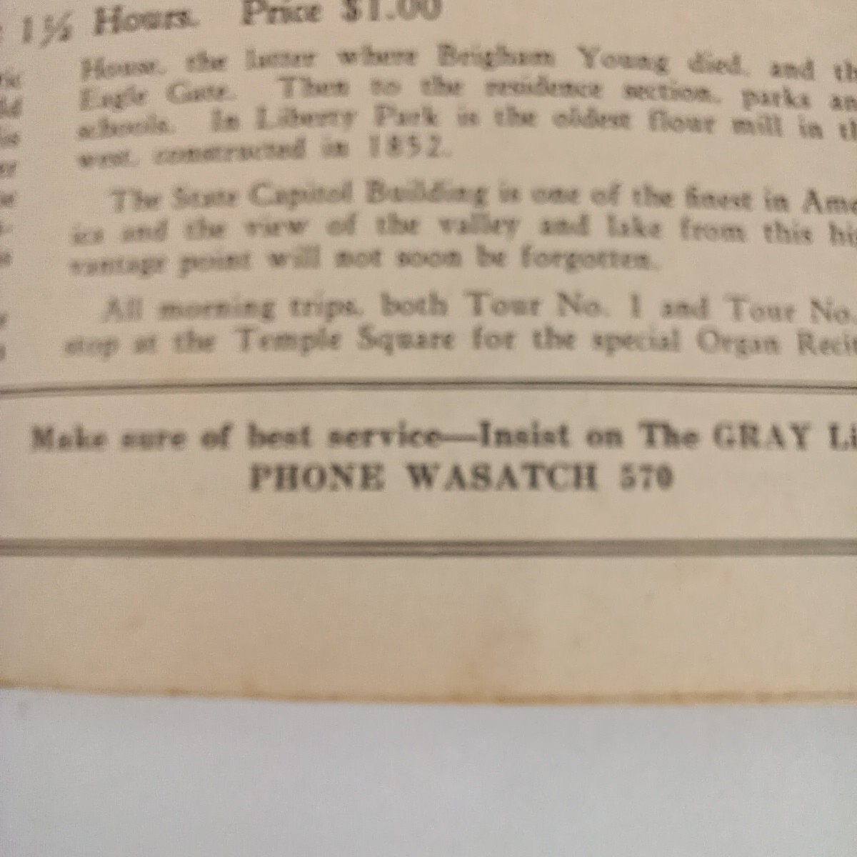 1920s GRAY LINE Bus Tours SALT LAKE CITY UTAH Advertising Travel Brochure