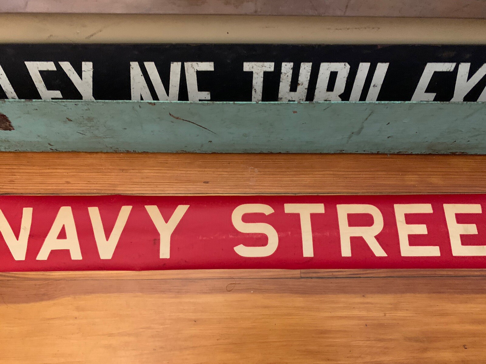 1958 BROOKLYN VELLUM NY NYC BUS ROLL SIGN CROSSTOWN NAVY STREET YARD AL CAPONE