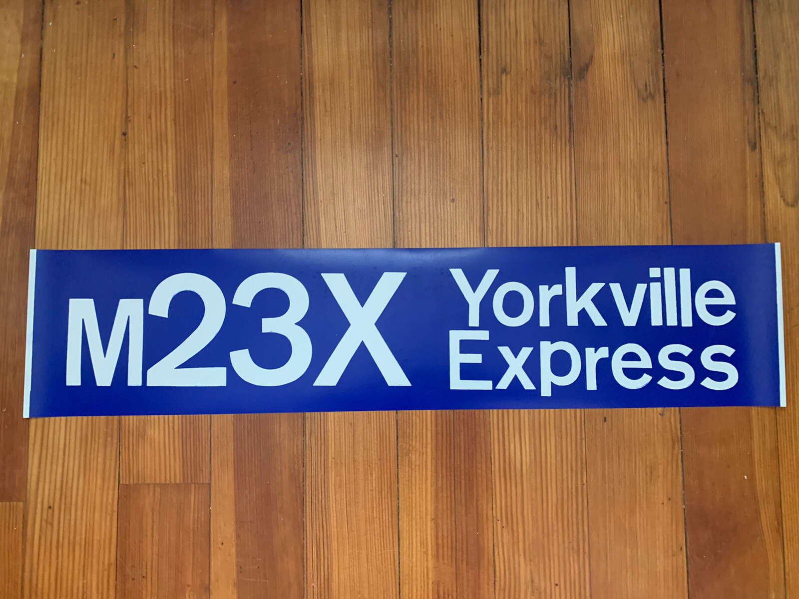 NY NYC BUS ROLL SIGN 1974 GM M23X YORKVILLE EXPRESS WALL STREET UPPER EAST SIDE