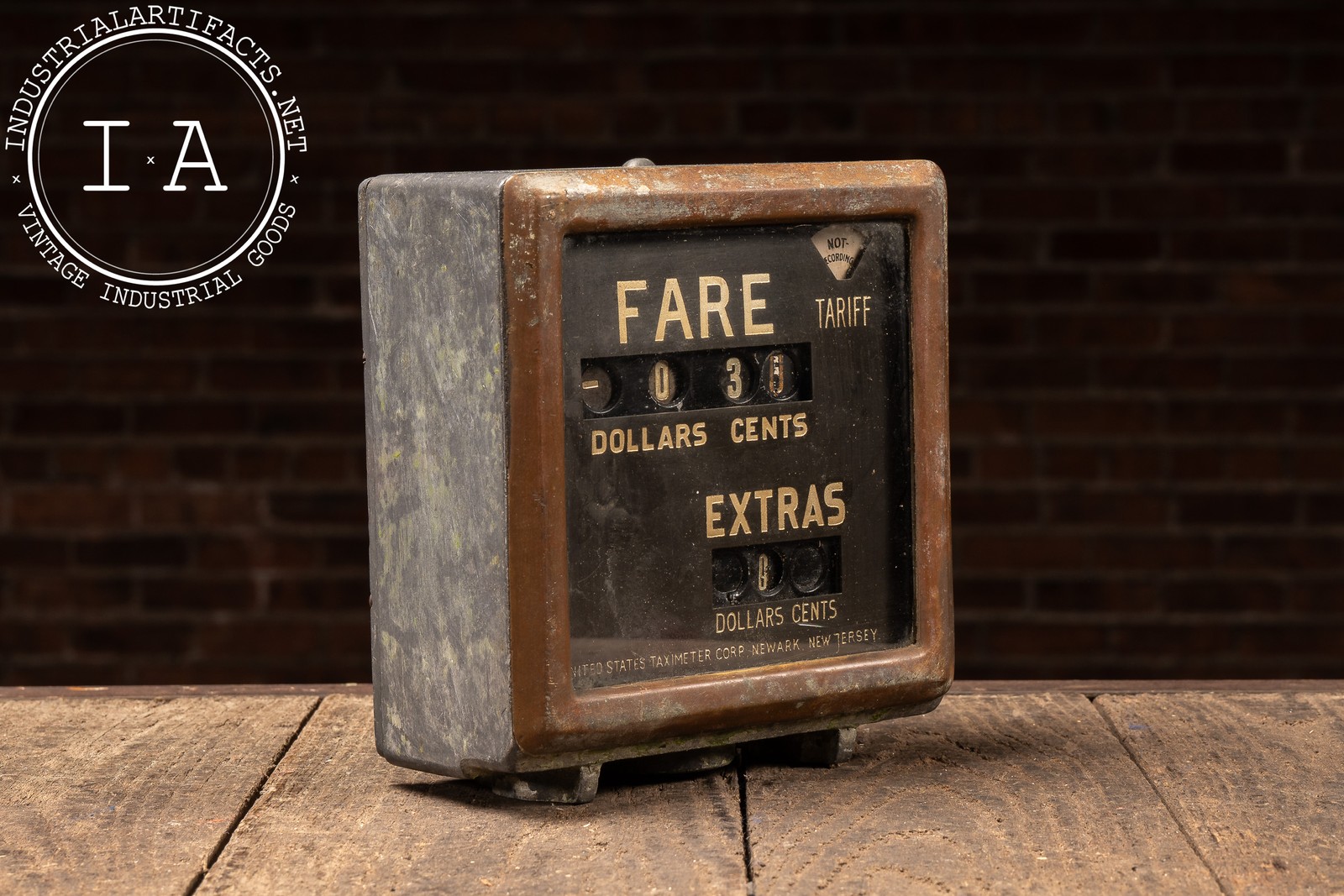 Cast Brass Taximeter Fare Register