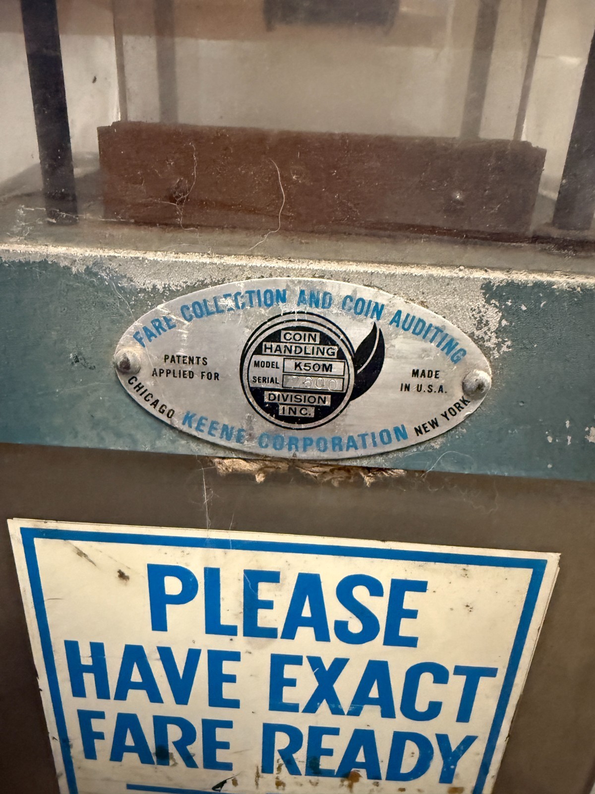 Vintage Keen Corporation Bus Fare Box Metro Area Transit Authority Omaha