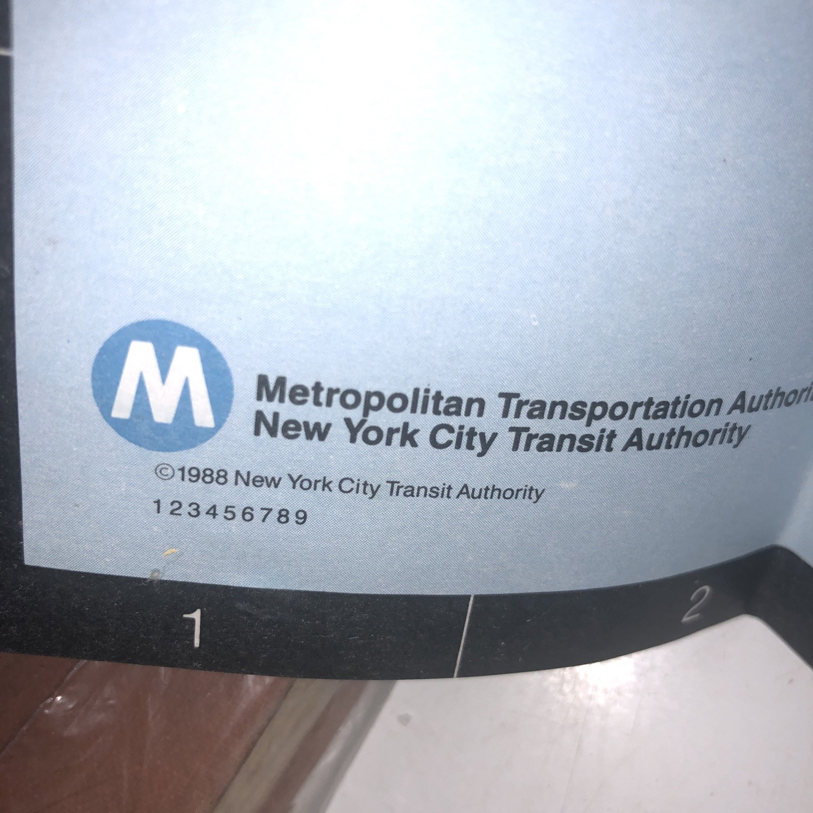 VTG 1988 Birthday NYCTA NYC BROOKLYN BUS MAP MTA NEW YORK CITY TRANSIT AUTHORITY