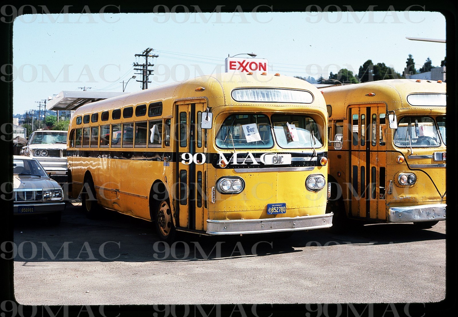 UNIV of CAL. Davis (CA). GM COACH BUS #102. Original Slide 1981.