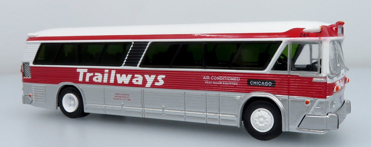 New MCI MC-5A Coach Bus Trailways 1/87/HO Scale Bus Iconic Replicas