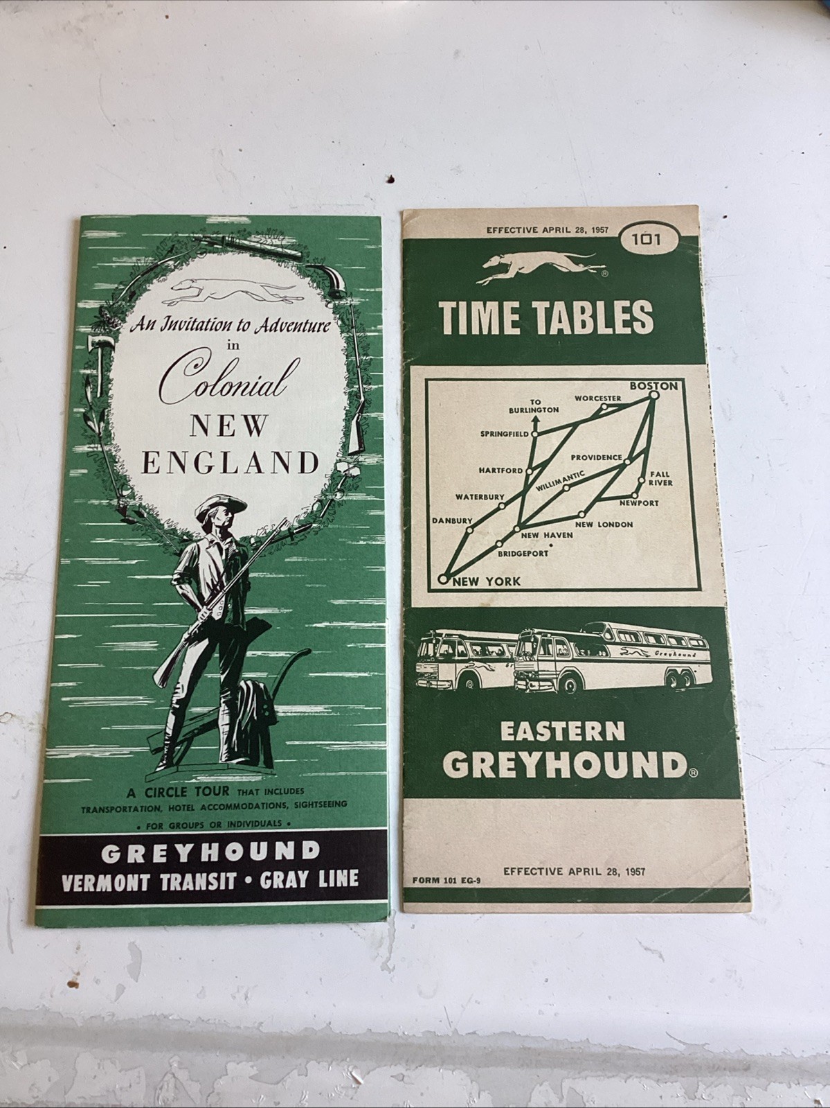 Pair of 1950’s Greyhound Bus Brochures