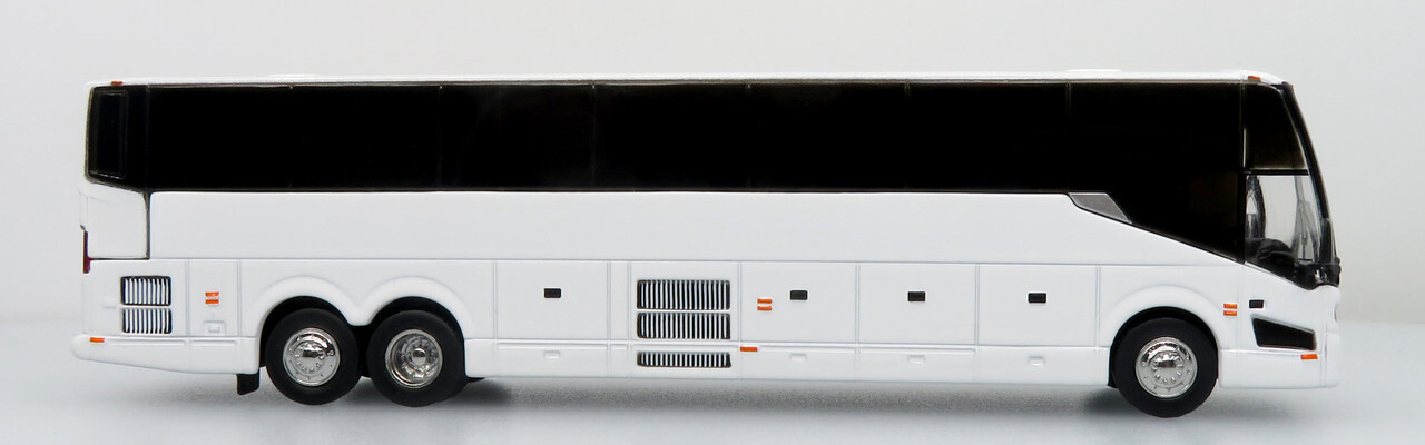 Rare! Prevost H-345 Coach Bus Blank/White 1/87 Scale Iconic Replicas NIB!