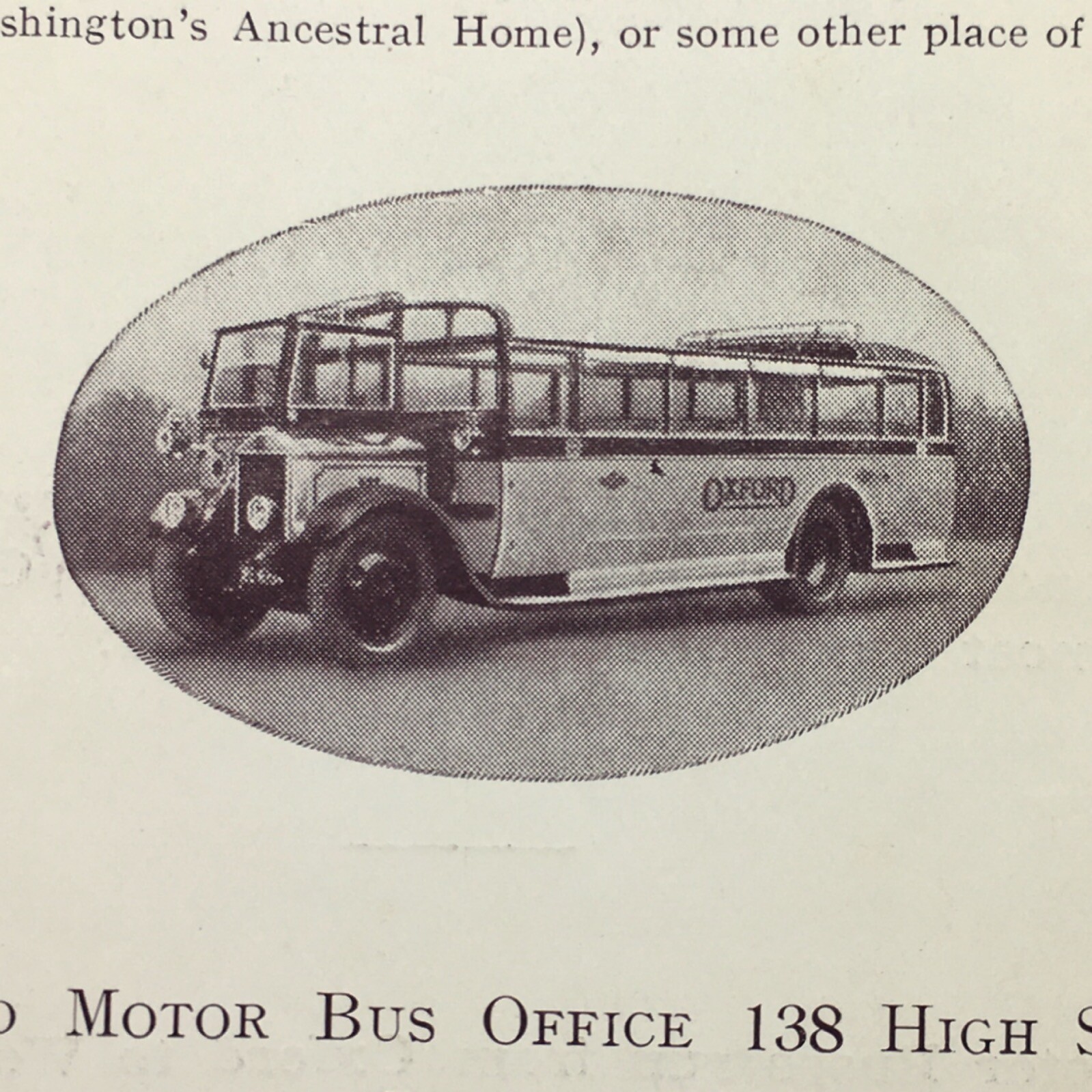 Char-a-Banc Excursions Oxford Motor Bus Co 1932 England Advertisement Original