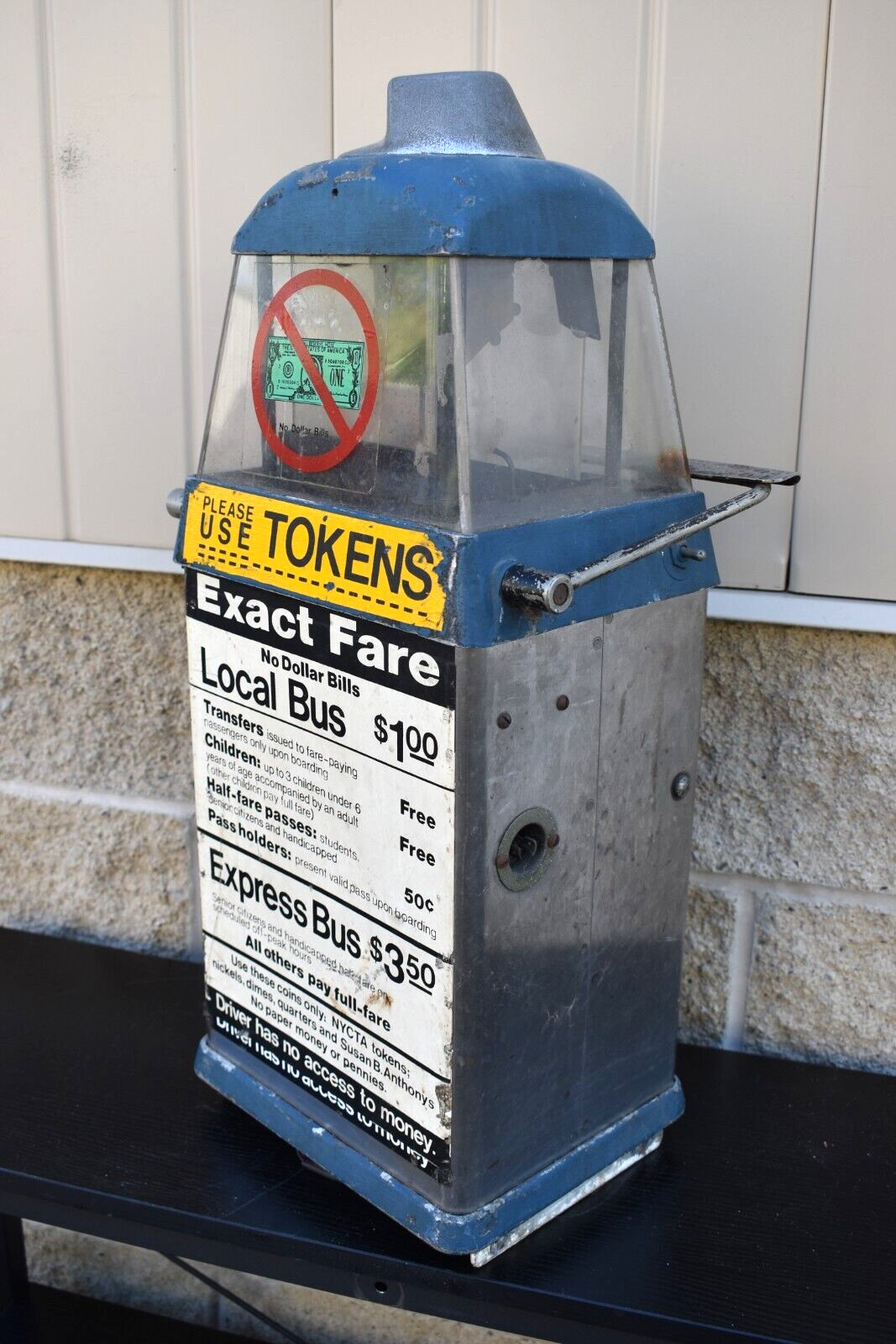 Vintage NYC Bus Fare Box, Token Coin Machine, Collectible (JC104) chalice co.