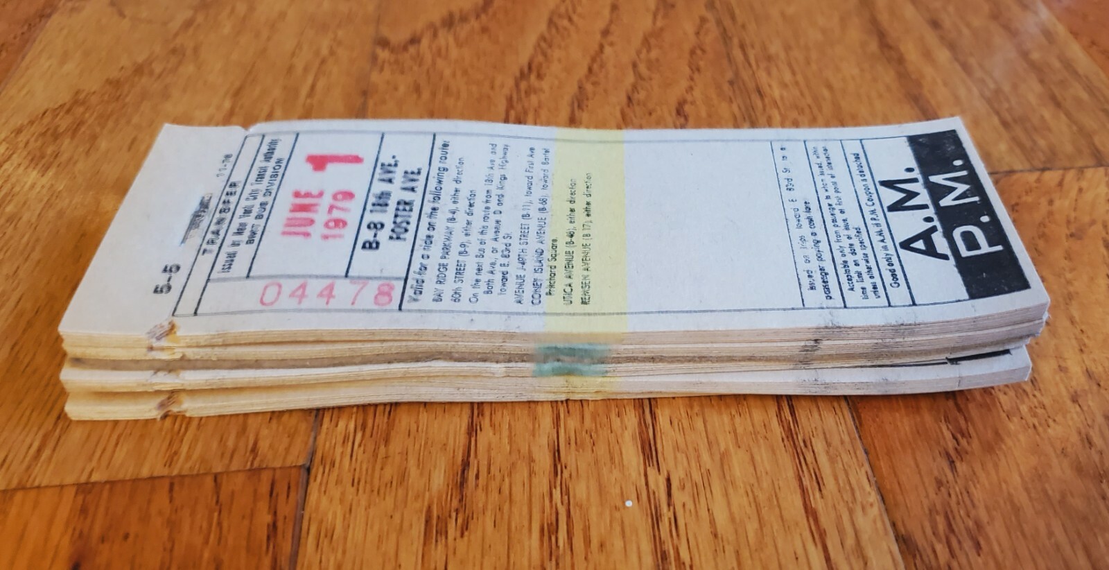 1979 NEW YORK CITY TRANSIT AUTHORITY BUS TRANSFER TICKET BOOKS BROOKLYN BMT #1