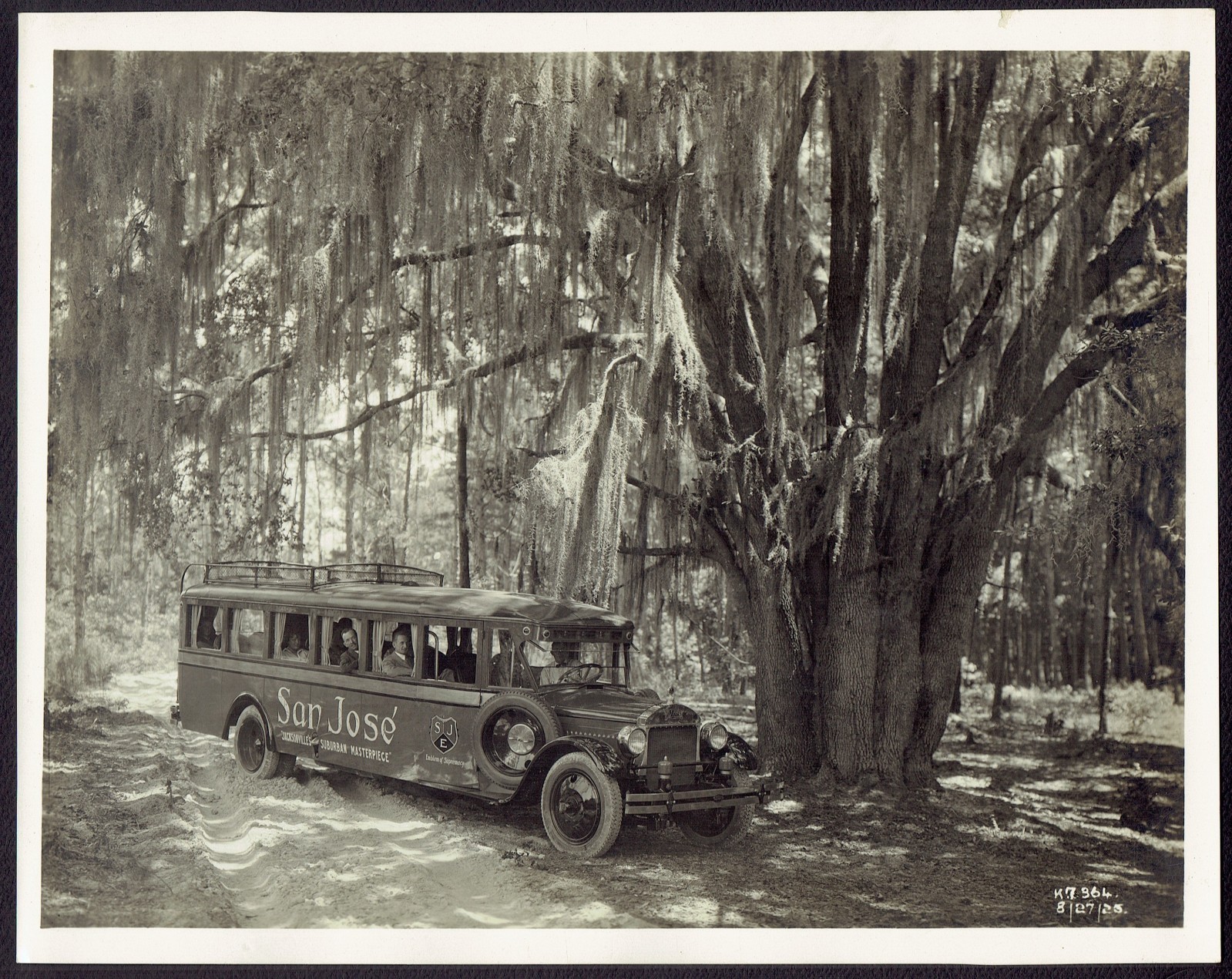 Two 1925 8x10s Mack AB Bus for SAN JOSE Jacksonville FL’s “Suburban Masterpiece”