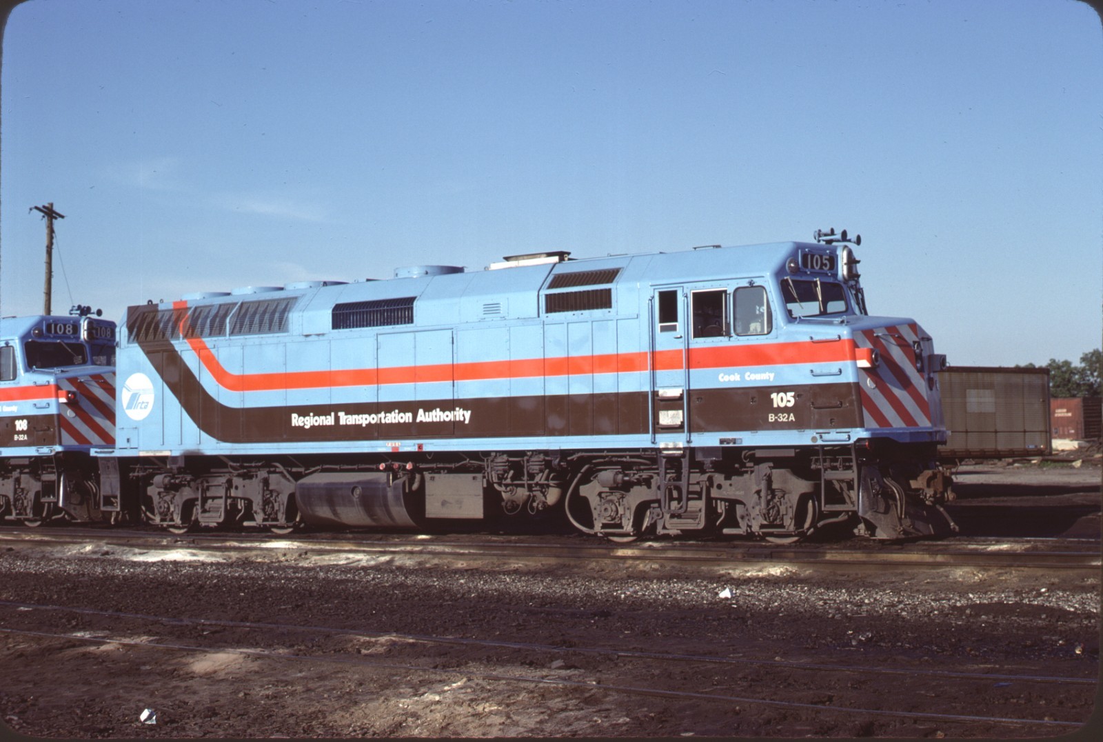 Chicago RTA EMD F40PH Kodachrome Original Kodak Slide