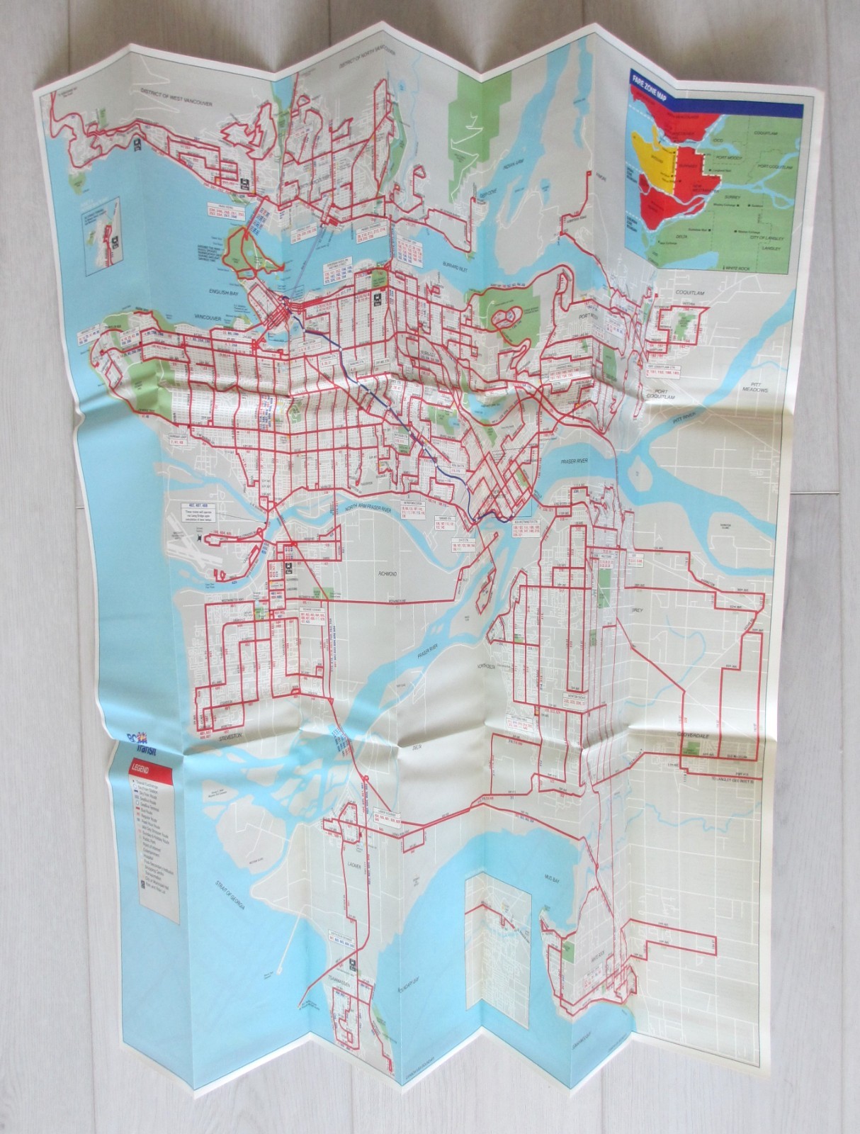 Lot of 3 Vintage 1980s Vancouver BC Transit Items Guide Map Brochures Canada