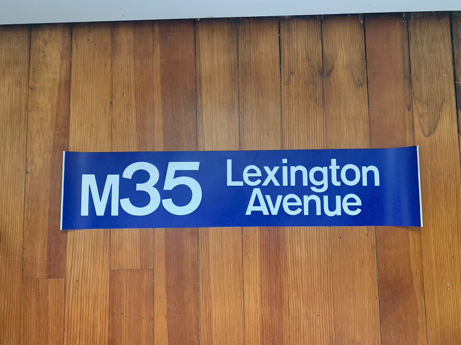 NY NYC BUS ROLL SIGN 1974 GM 4808 LEXINGTON AVENUE MANHATTAN VINTAGE COLLECTIBLE