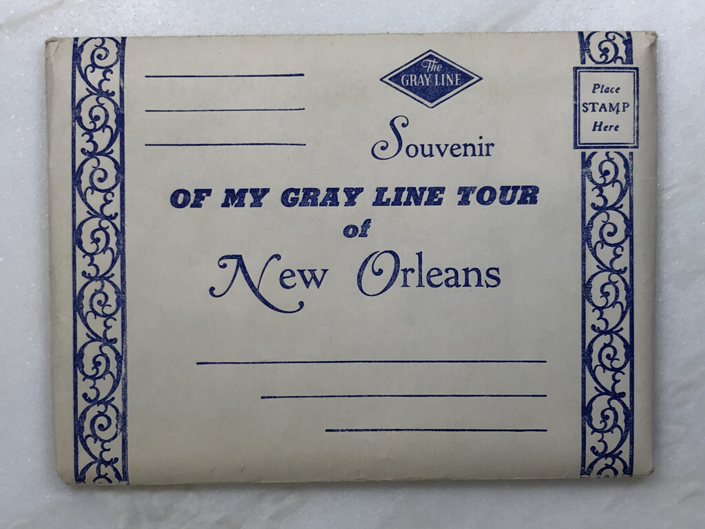 1930s GRAY LINE BUS Tours NEW ORLEANS Brochure VINTAGE Travel Advertising