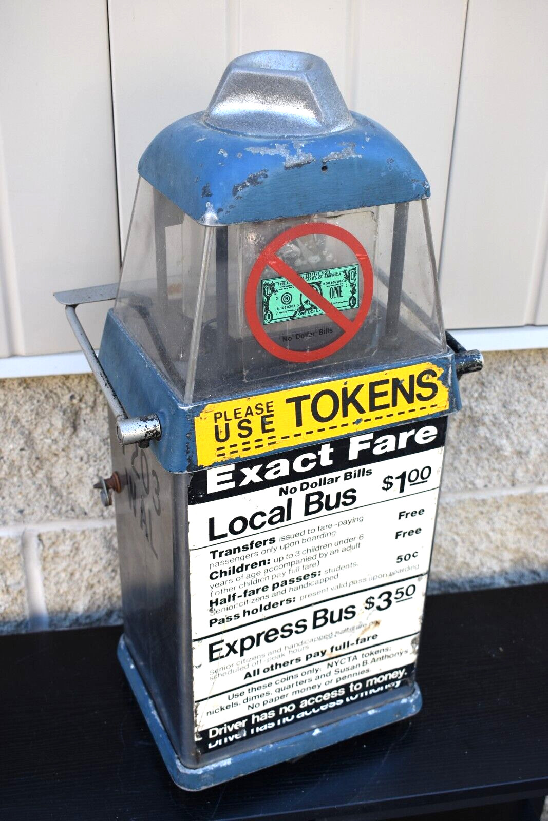 Vintage NYC Bus Fare Box, Token Coin Machine, Collectible (JC104) chalice co.