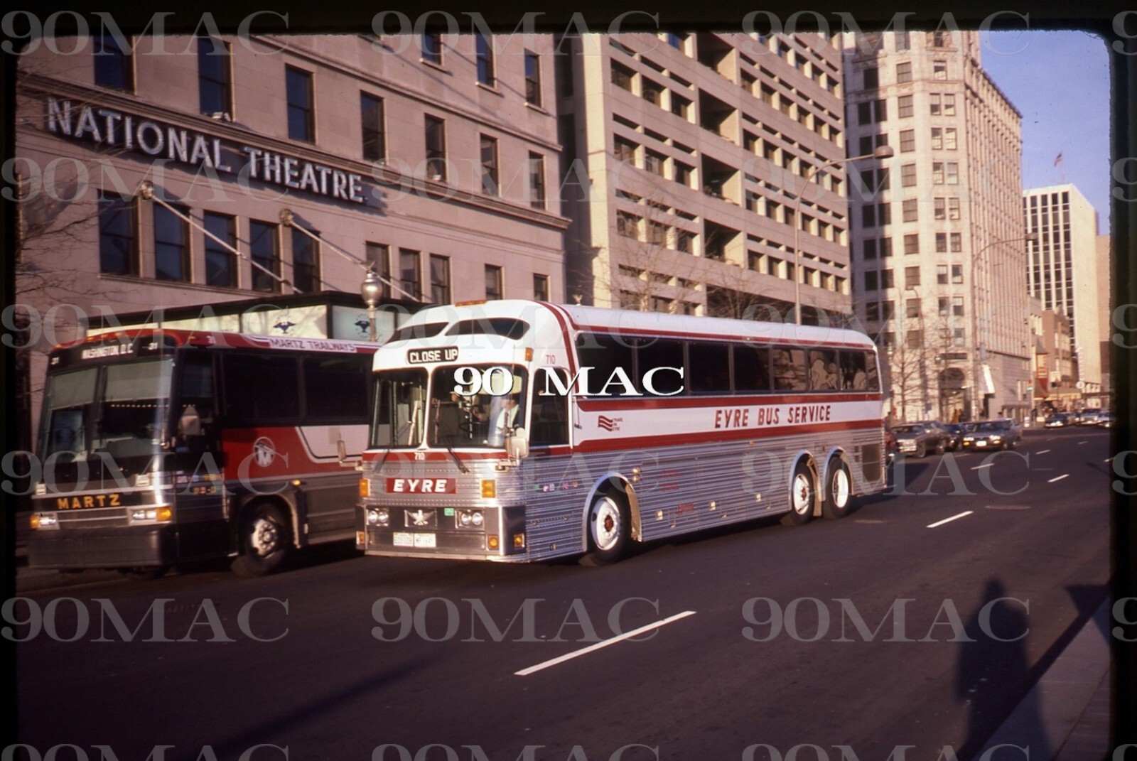EYRE BUS SERVICE. EAGLE BUS #710. Washington (DC). Original Slide 1987.