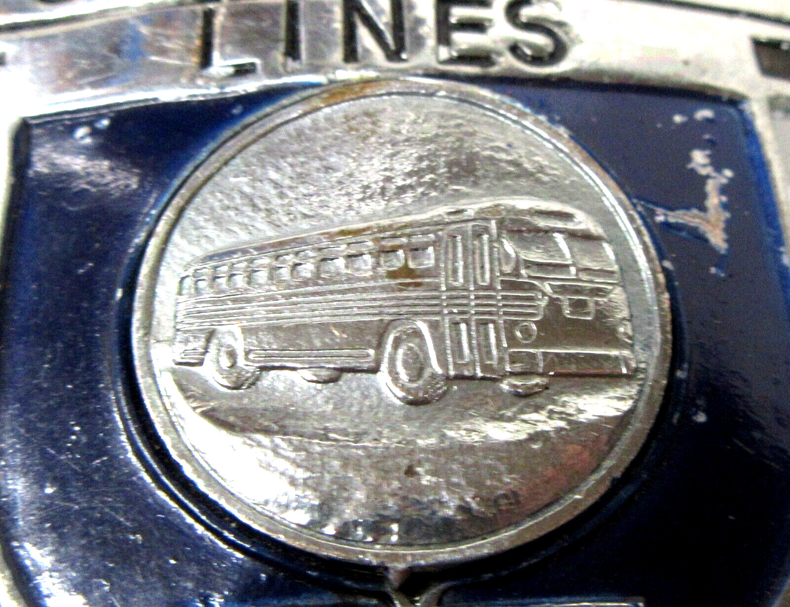 1950’s STAR BUS LINES #15 enamel on chromium HAT BADGE x