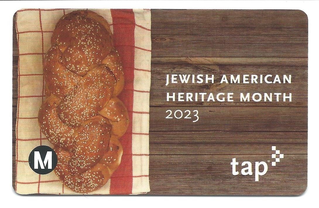 NEW Active Jewish Heritage 23 Los Angeles Metro LA TAP Fare Card Bus Rail Subway