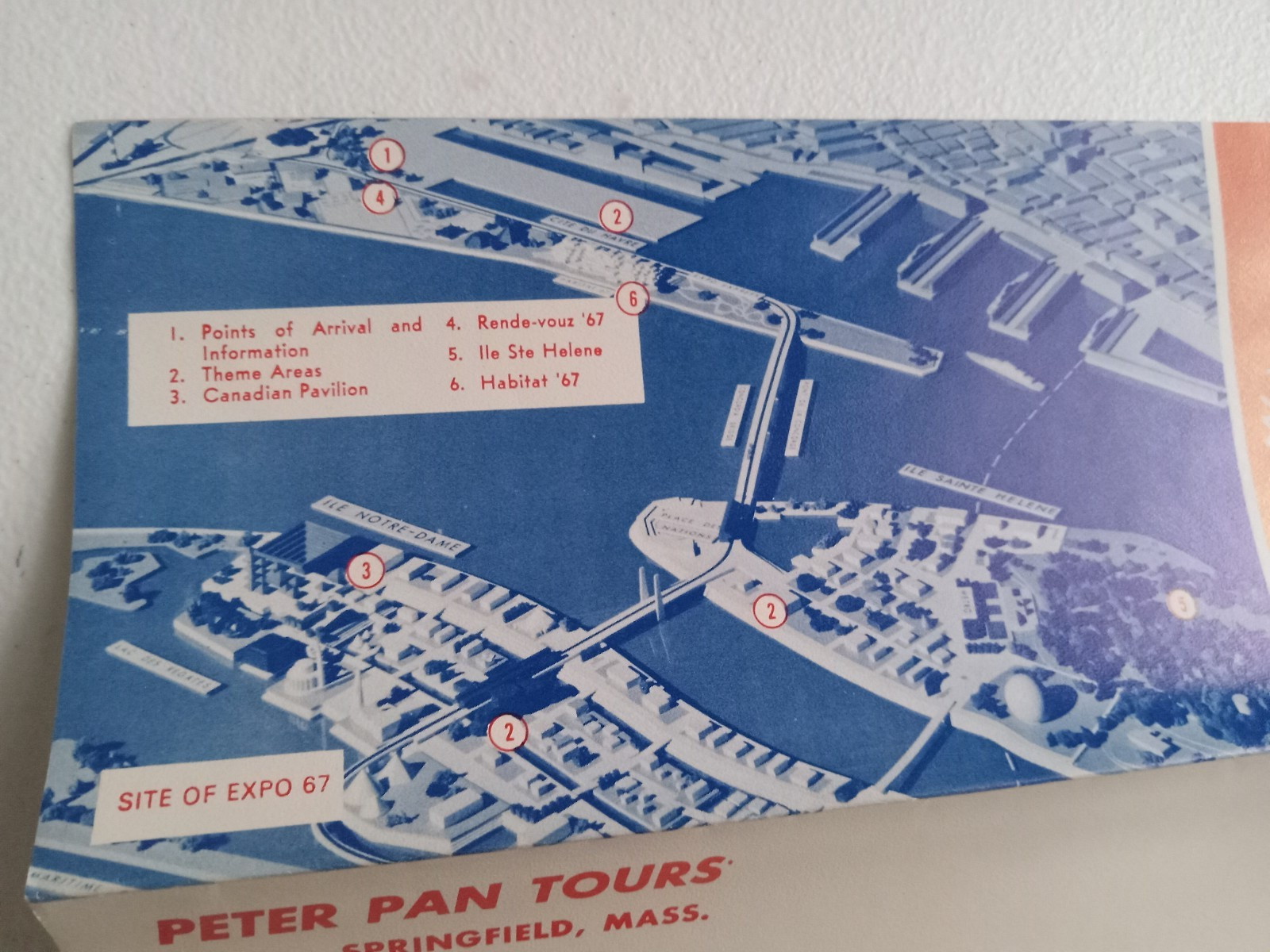 1967 Peter Pan Motor Coach Tours Springfield, MA Bus Brochure to Montreal Expo67