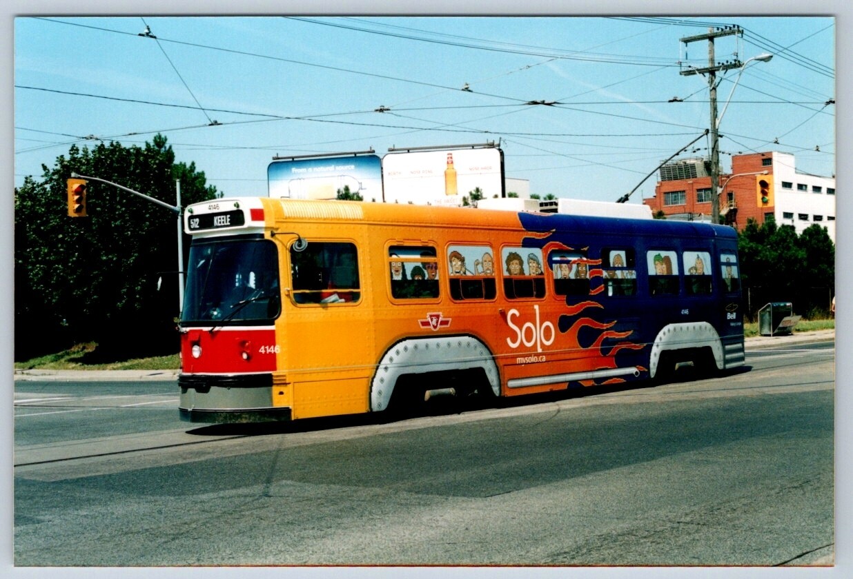TTC Streetcar #4146, ‘Solo Mobile’ Wrap Keele Street Toronto, Kodak 4×6 Print