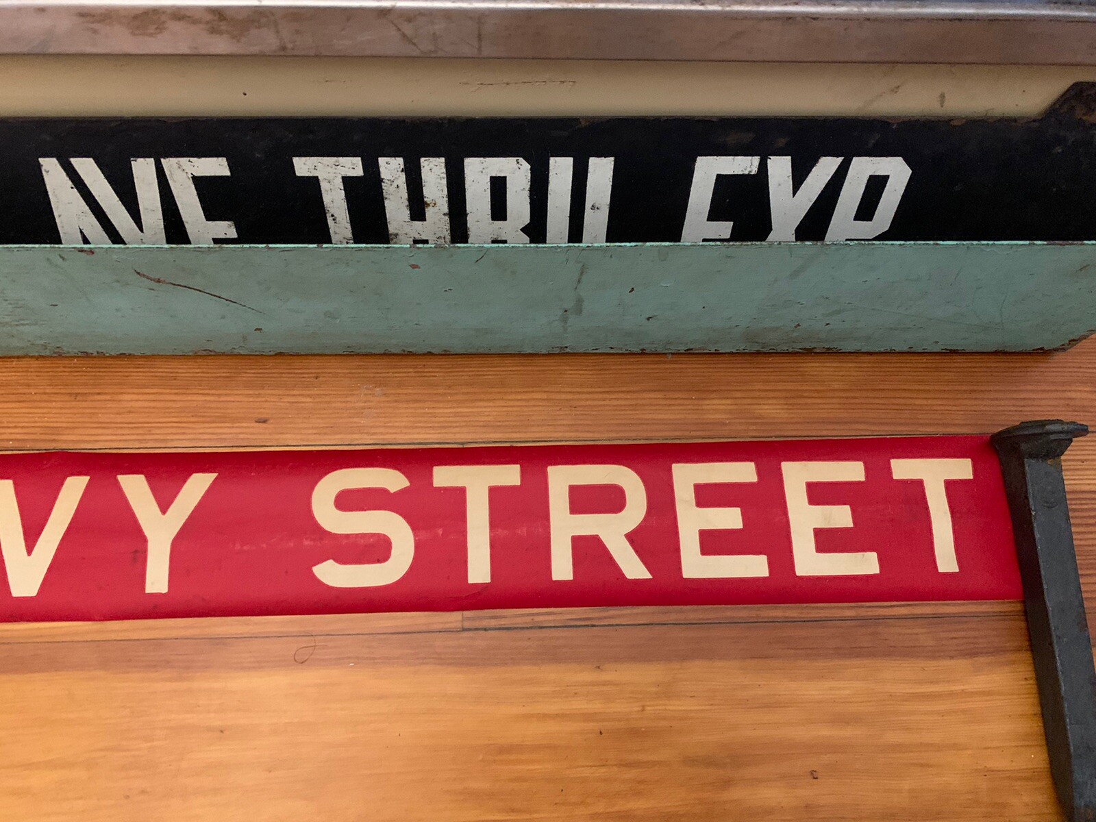 1958 BROOKLYN VELLUM NY NYC BUS ROLL SIGN CROSSTOWN NAVY STREET YARD AL CAPONE