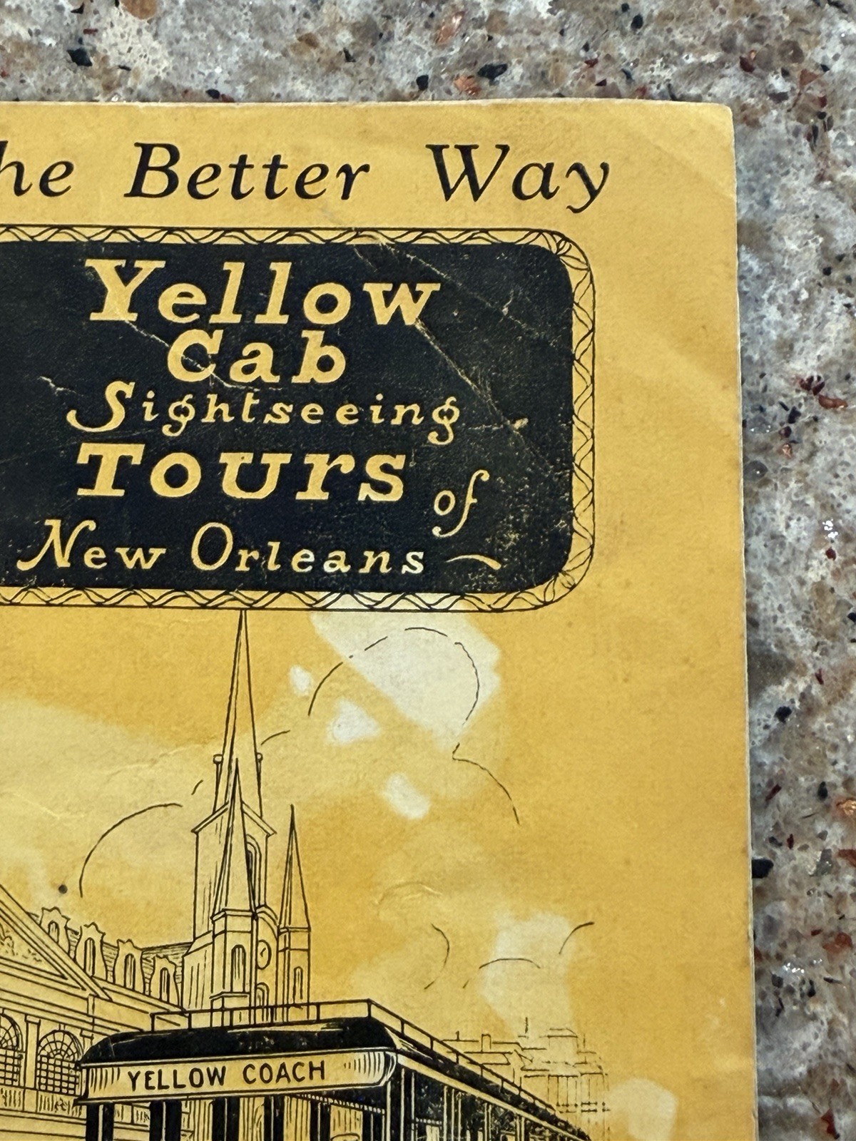 Vintage Travel Brochure 1929 Yellow Cab NEW ORLEANS Sightseeing Tours
