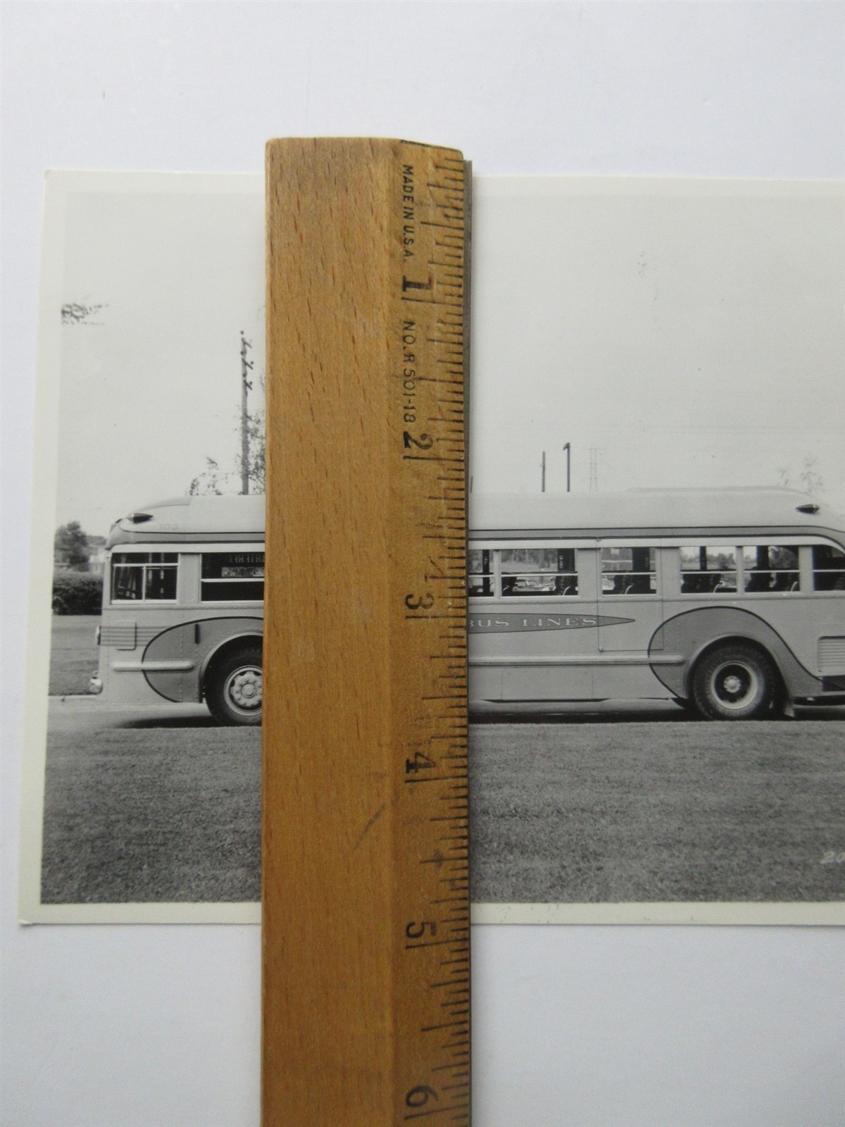 DeCamp Bus Lines Montclair NJ black & white photo 6.25″ x 4.75″ 1937 bus