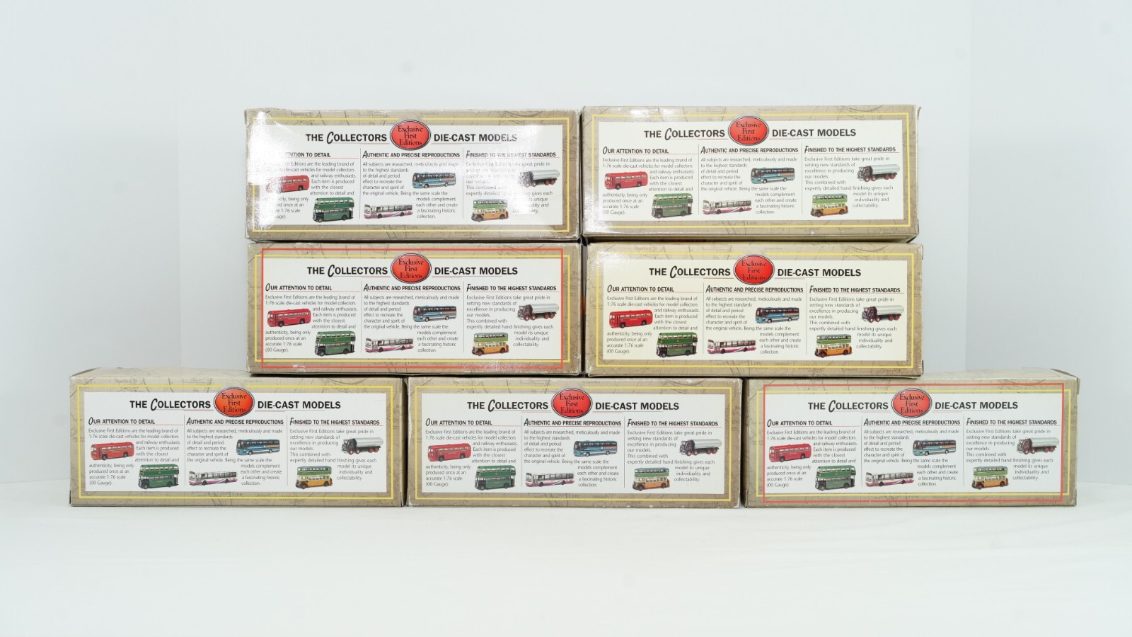 EFE Gilbow 1/76 BUS Lot 7x 34905 20449 25106 31303SB 28815 28802A 28903 NEW G9