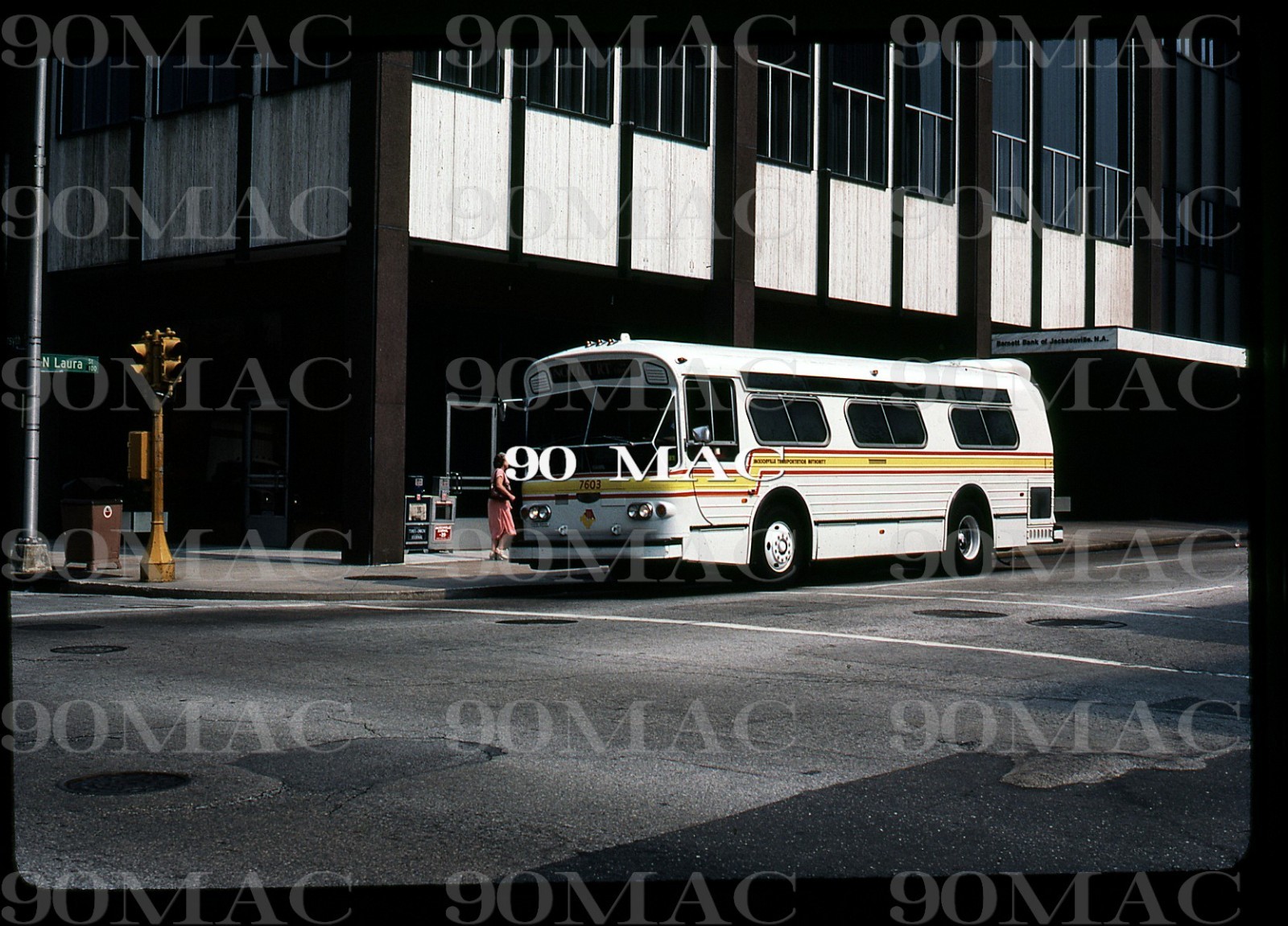 JTA. FLXIBLE BUS #7603. Jacksonville (FL). Original Slide 1981.