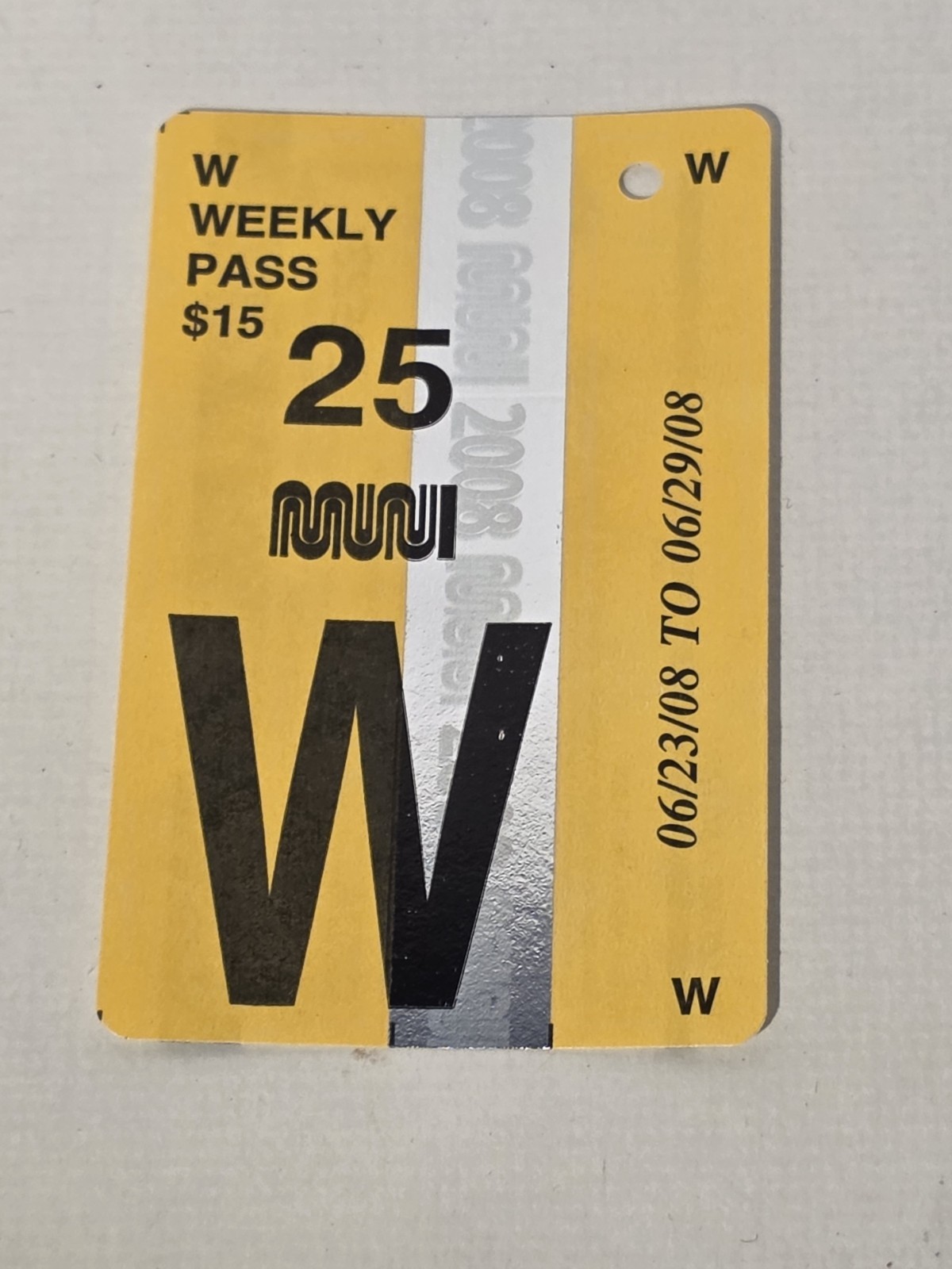 Rare Vtg San Francisco SF MUNI BART FAST PASS Weekly Bus Train Transfer Ticket