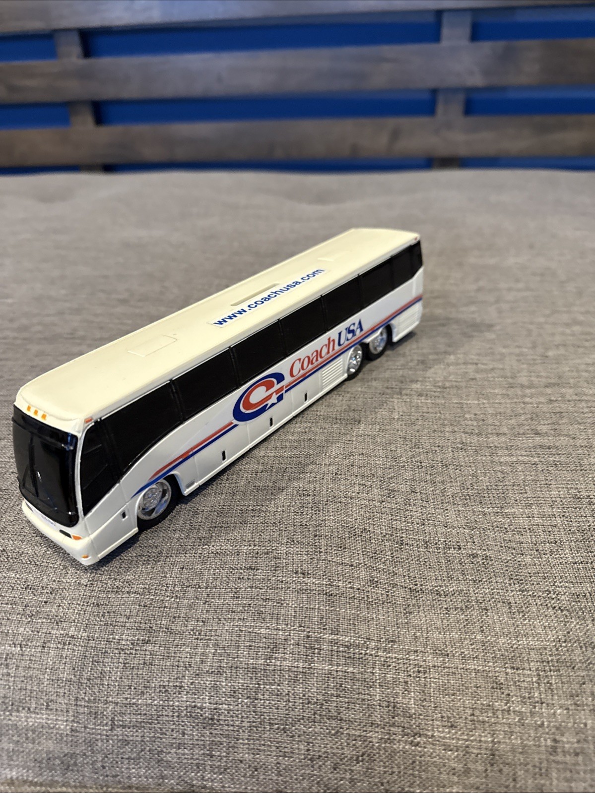 Coach USA Motorcoach Bus Coin Bank Collectible Promo Bus No. TZJ-2015
