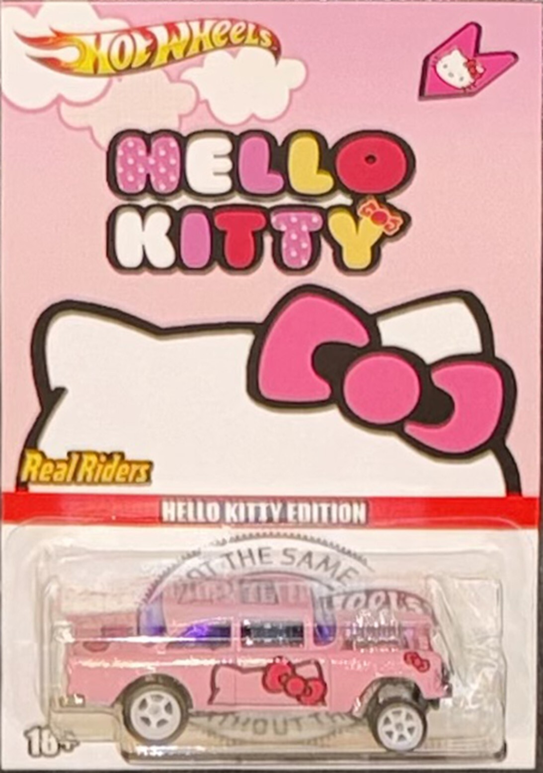 ’55 Chevy Bel Air Gasser Custom Hot Wheels Hello Kitty Series Car w/ RR