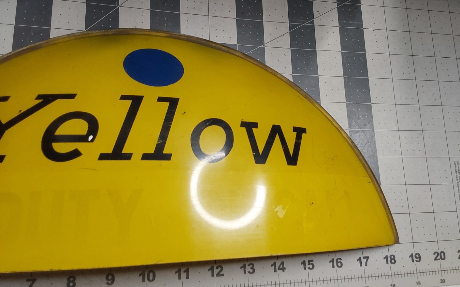 Blue Dot Yellow Taxi Cab Roof Light Top Sign