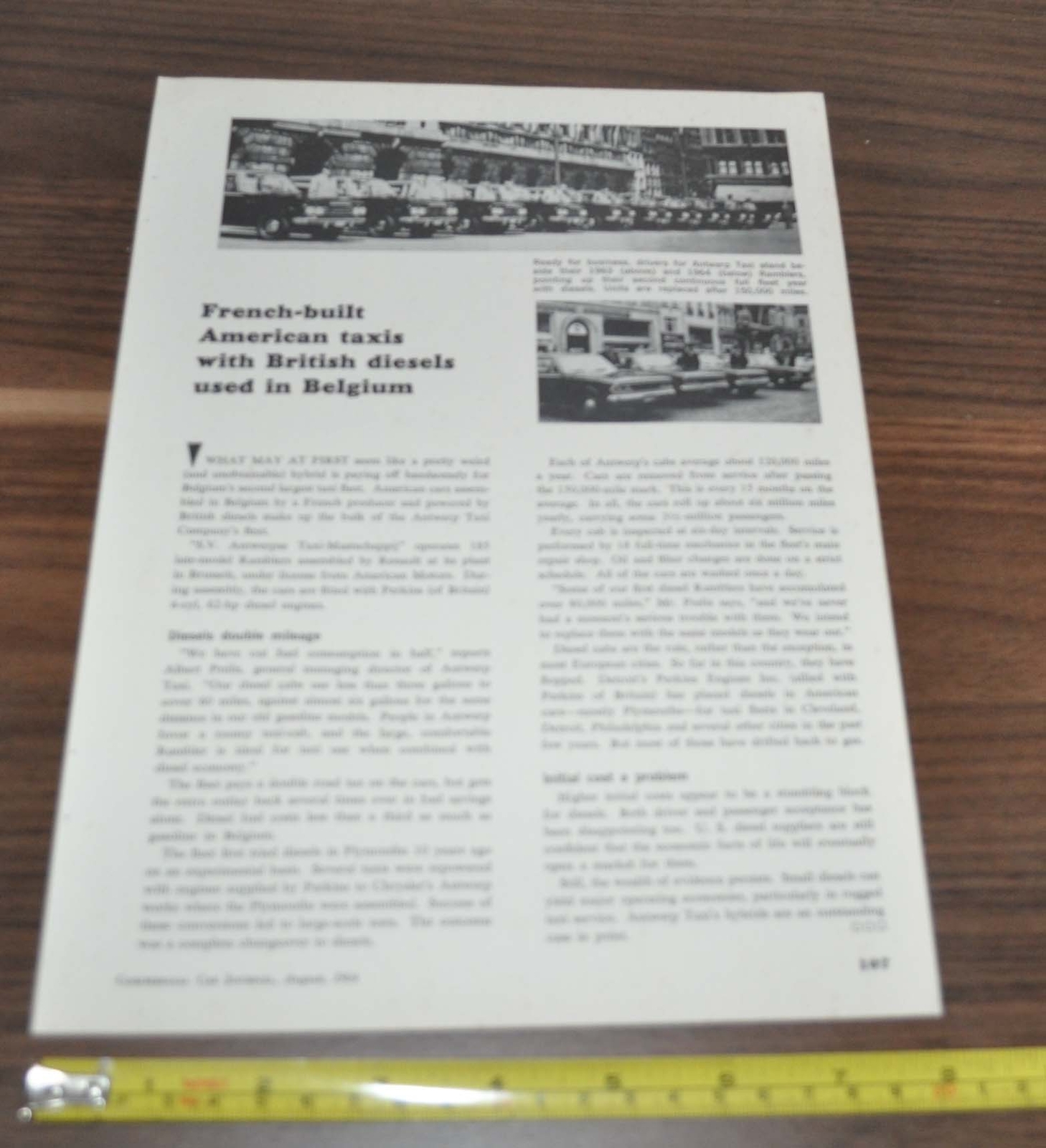 1964 Rambler Taxi Article Belgium American Motors