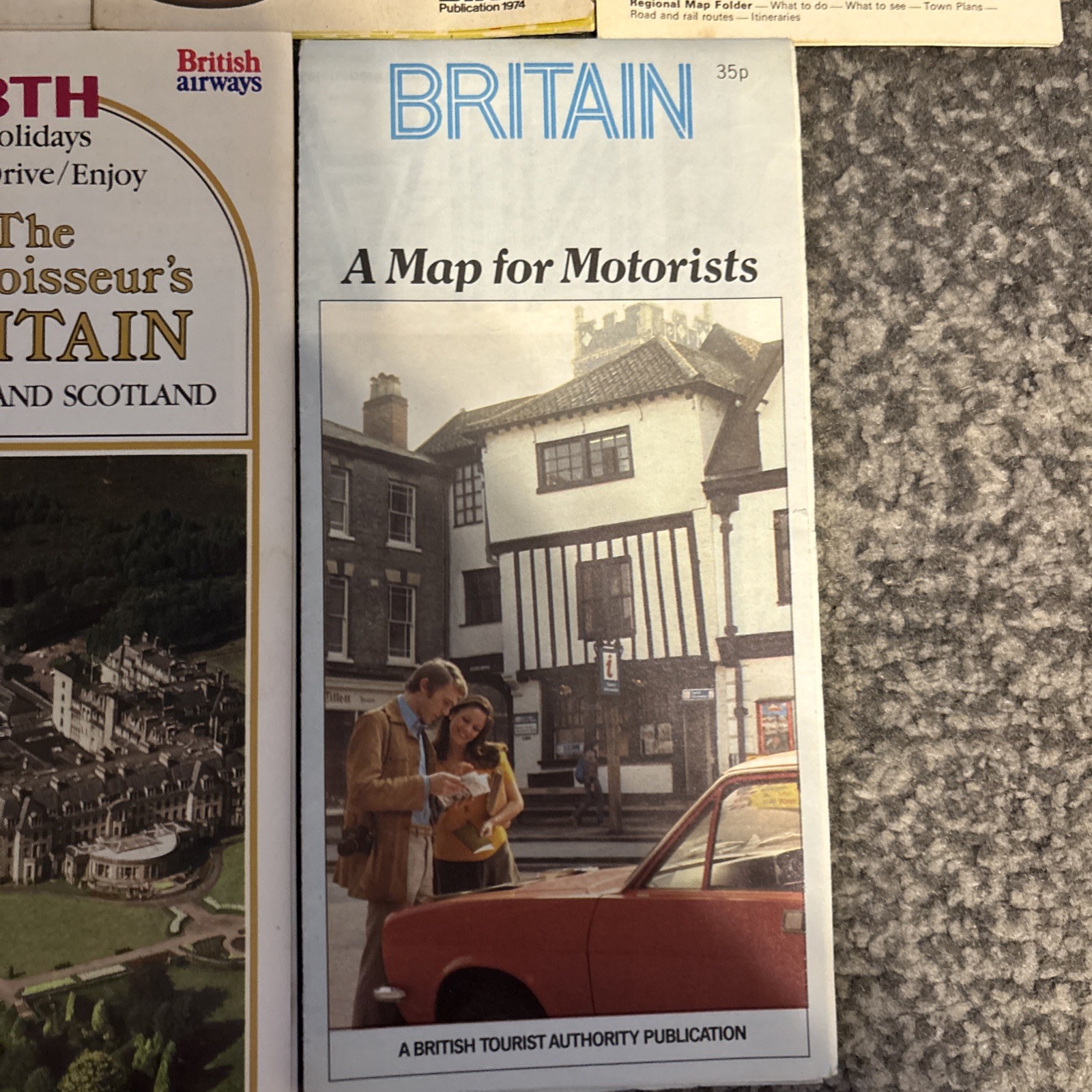 Vintage Lot of 5 1970’s And 1980s British UK Maps
