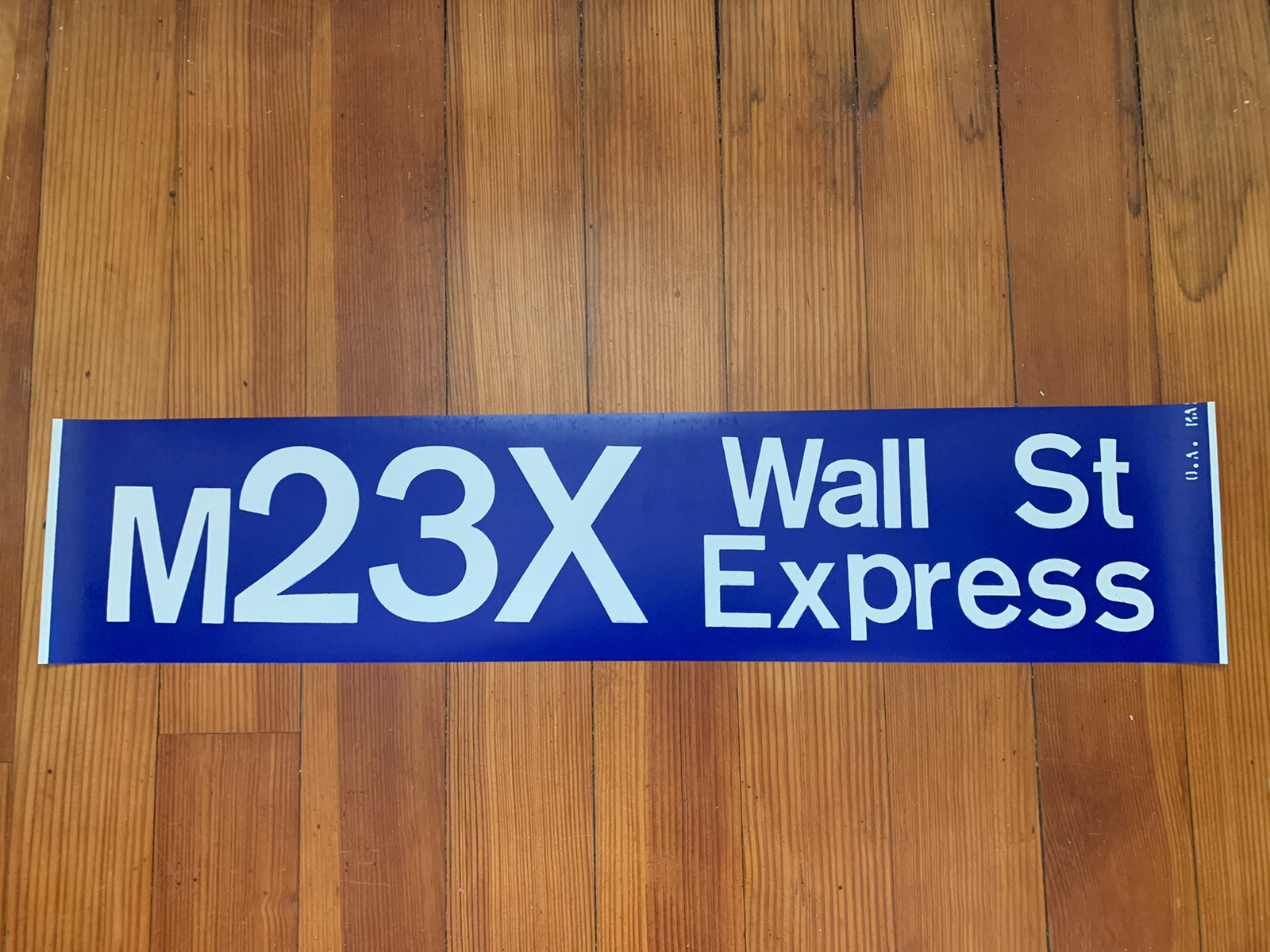 NY NYC BUS ROLL SIGN 1974 GM M23X WALL STREET EXPRESS FINANCIAL DISTRICT STOCKS