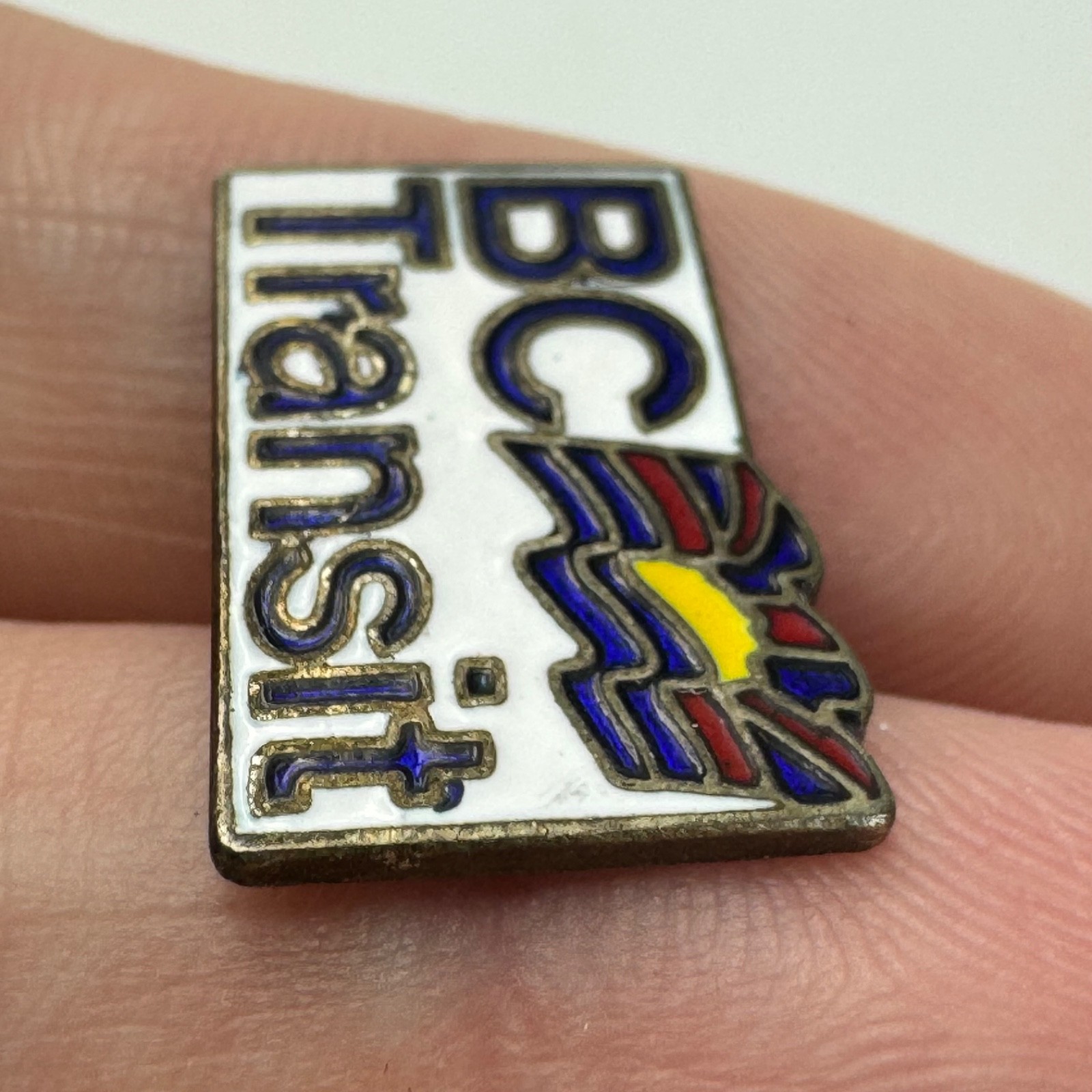 BC Transit British Columbia Canada Logo Enamel Lapel Pin VTG