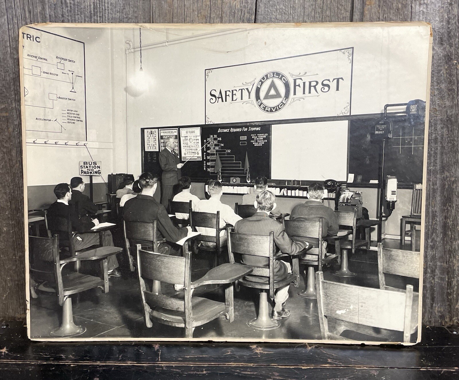 Vintage 1940s New Jersey Bus Driver Training School Promo Large Scale Photo 4/13
