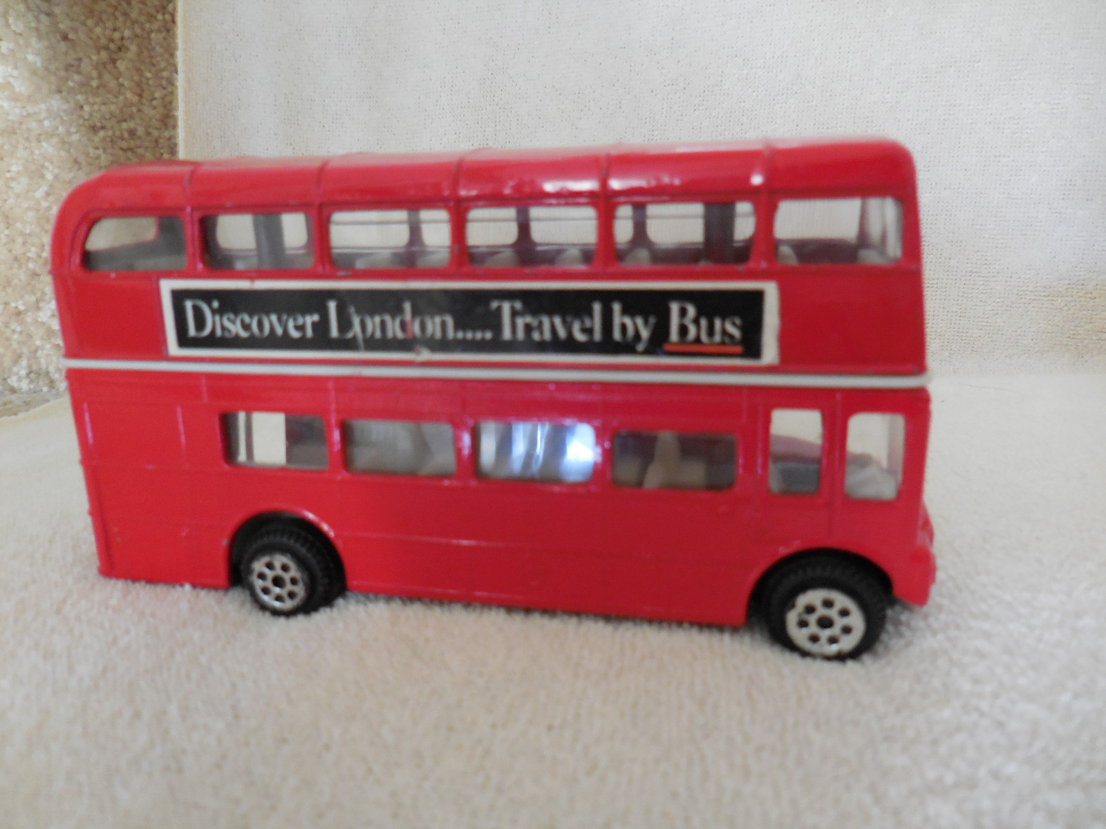LONDON Marble Arch Red Double Decker British Tour Bus Diecast Metal & Plastic