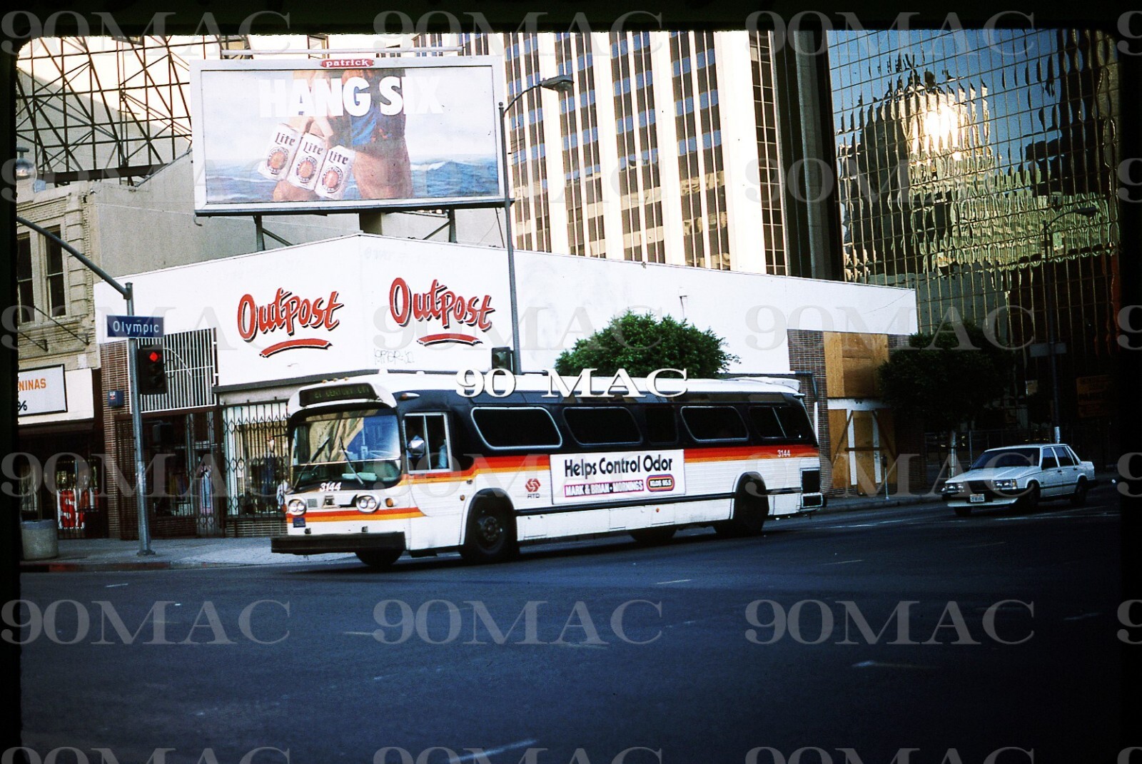 RTD-SCRTD. GMC Coach Bus #3144. Los Angeles (CA). Original Slide 1984. (B)