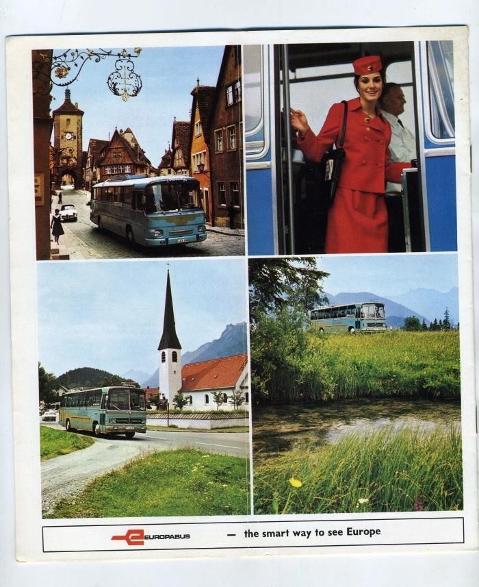 Europabus 1975 The Motor Coach System Time Table European Railways