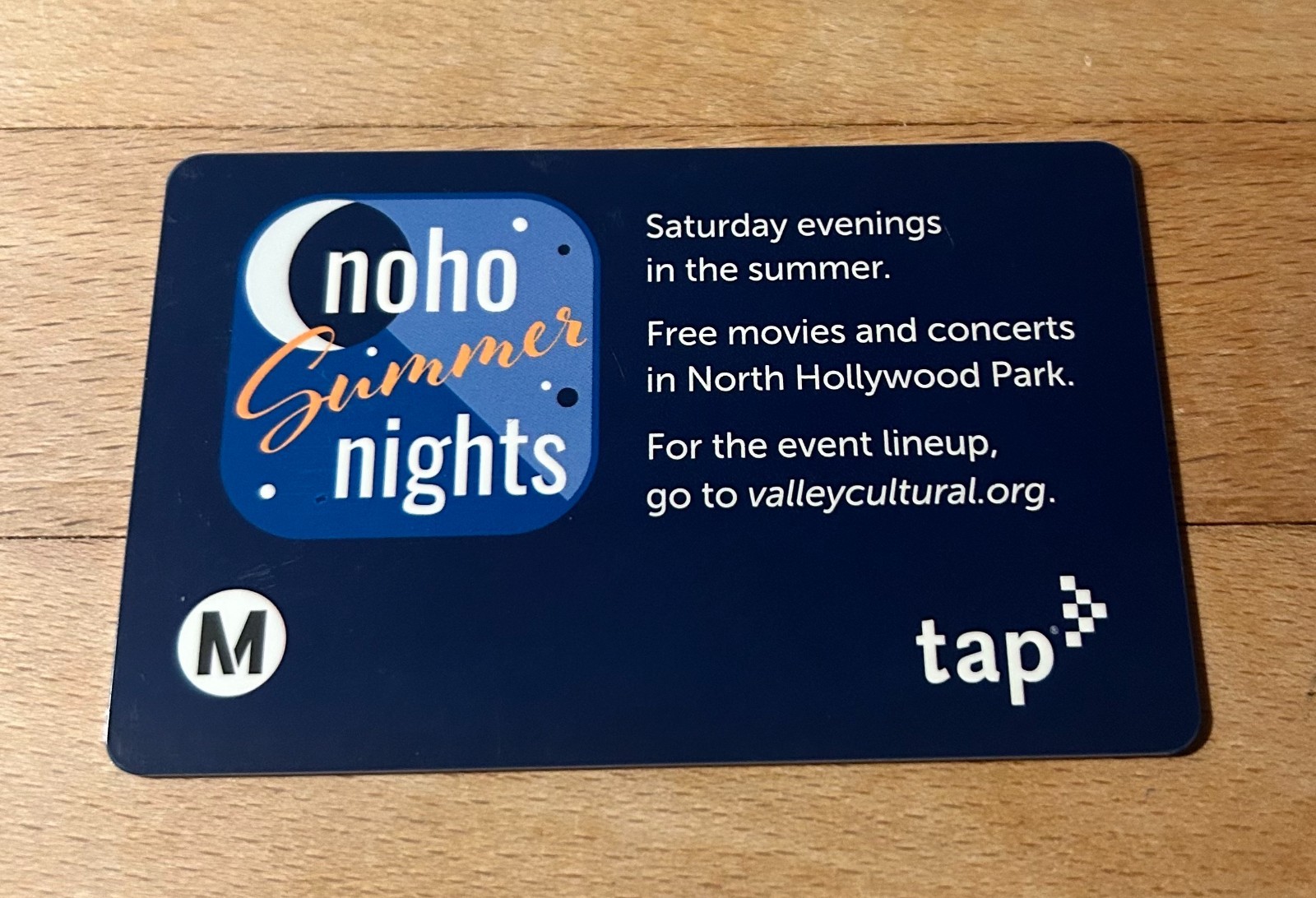 LA Metro NoHo North Hollywood Summer Nights June 2023 TAP Card Limited Edition