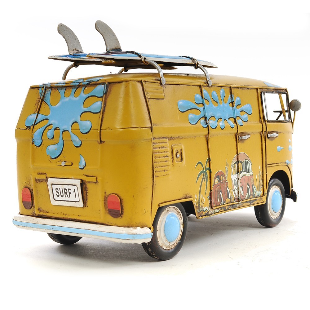 1967 Volkswagen Deluxe Bus Union Jack Design Handmade 12.5″ Model 1:18 Scale
