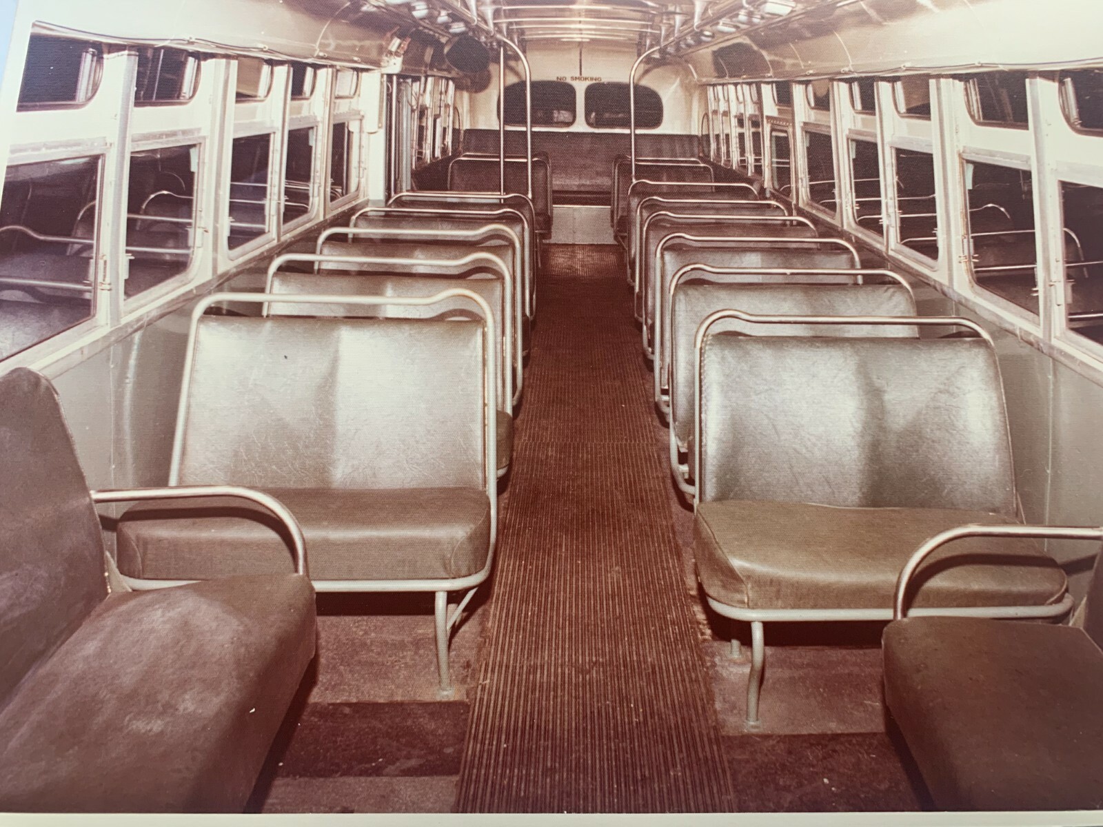 8X10 NYCT NY NYC BUS NO SMOKING BEAUTIFUL INTERIOR BLACK & WHITE PHOTOGRAPH 1979